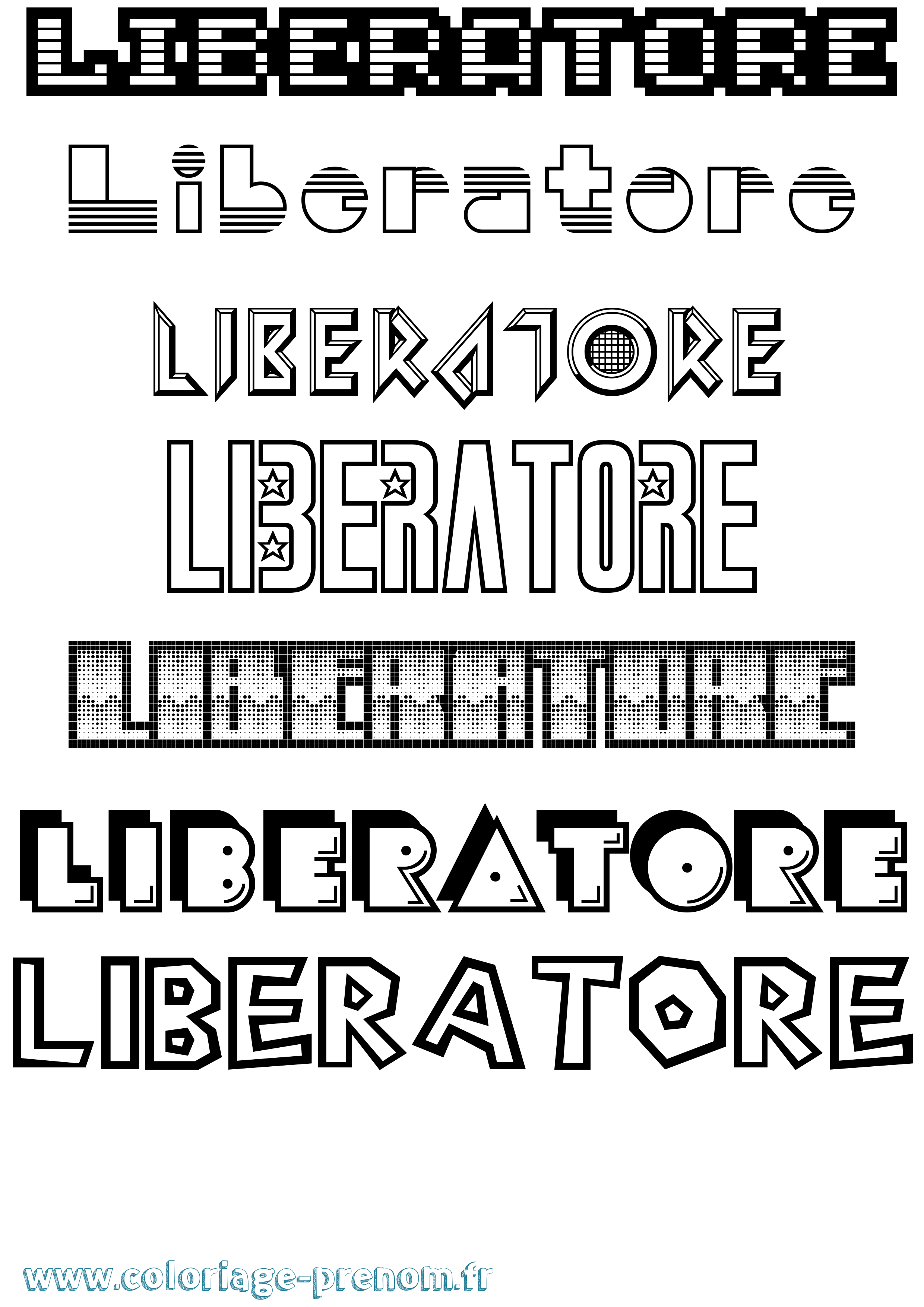 Coloriage Liberatore Jeux Vidéos Coloriage prénom Liberatore Jeux Vidéos