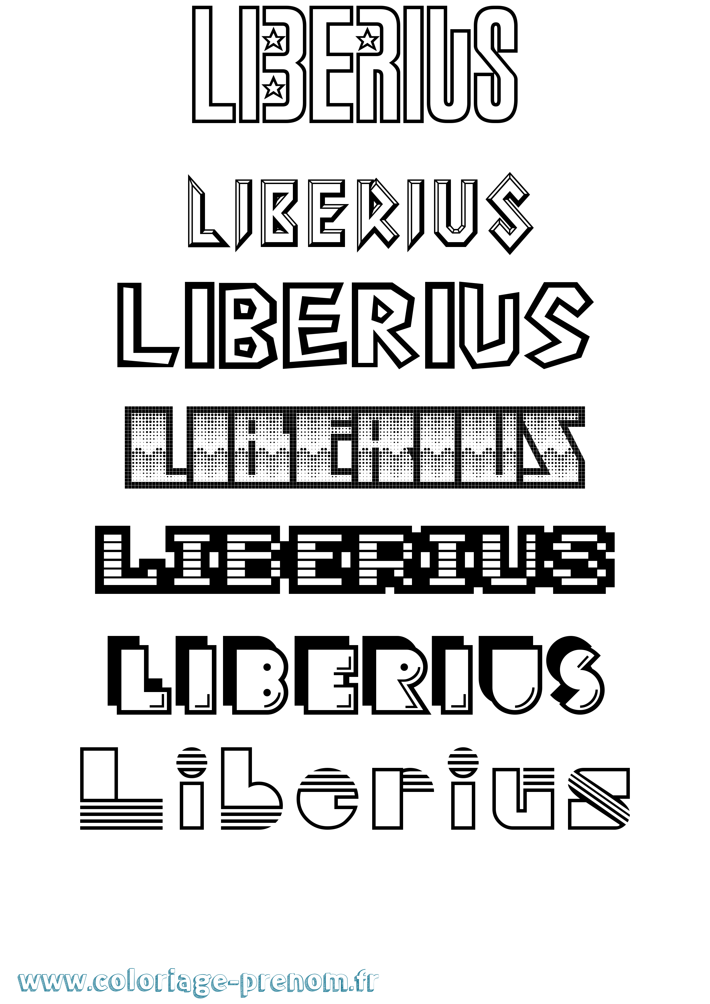 Coloriage Liberius Jeux Vidéos Coloriage prénom Liberius Jeux Vidéos