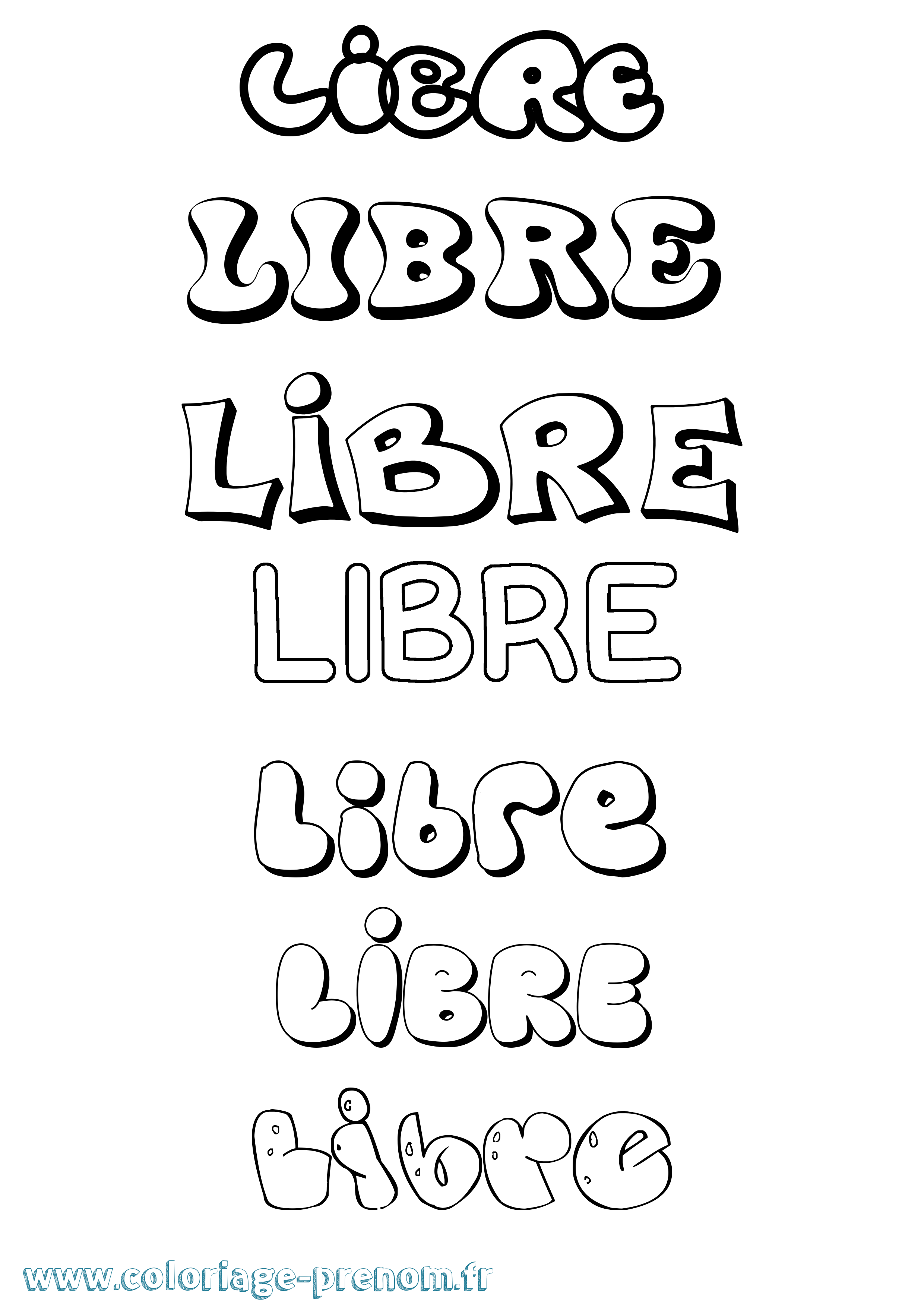 Coloriage Libre Bubble Coloriage prénom Libre Bubble