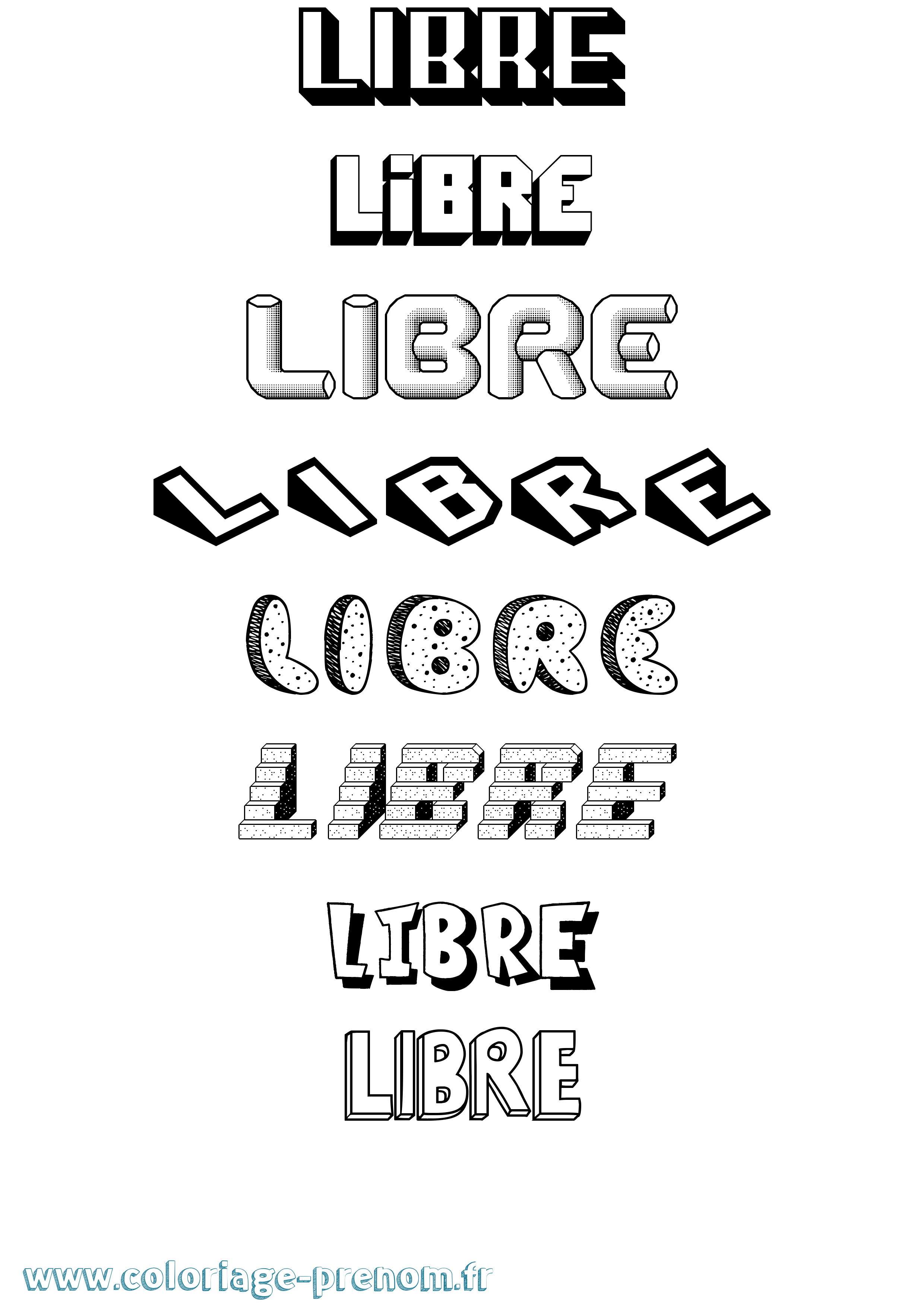Coloriage Libre Effet 3D Coloriage prénom Libre Effet 3D