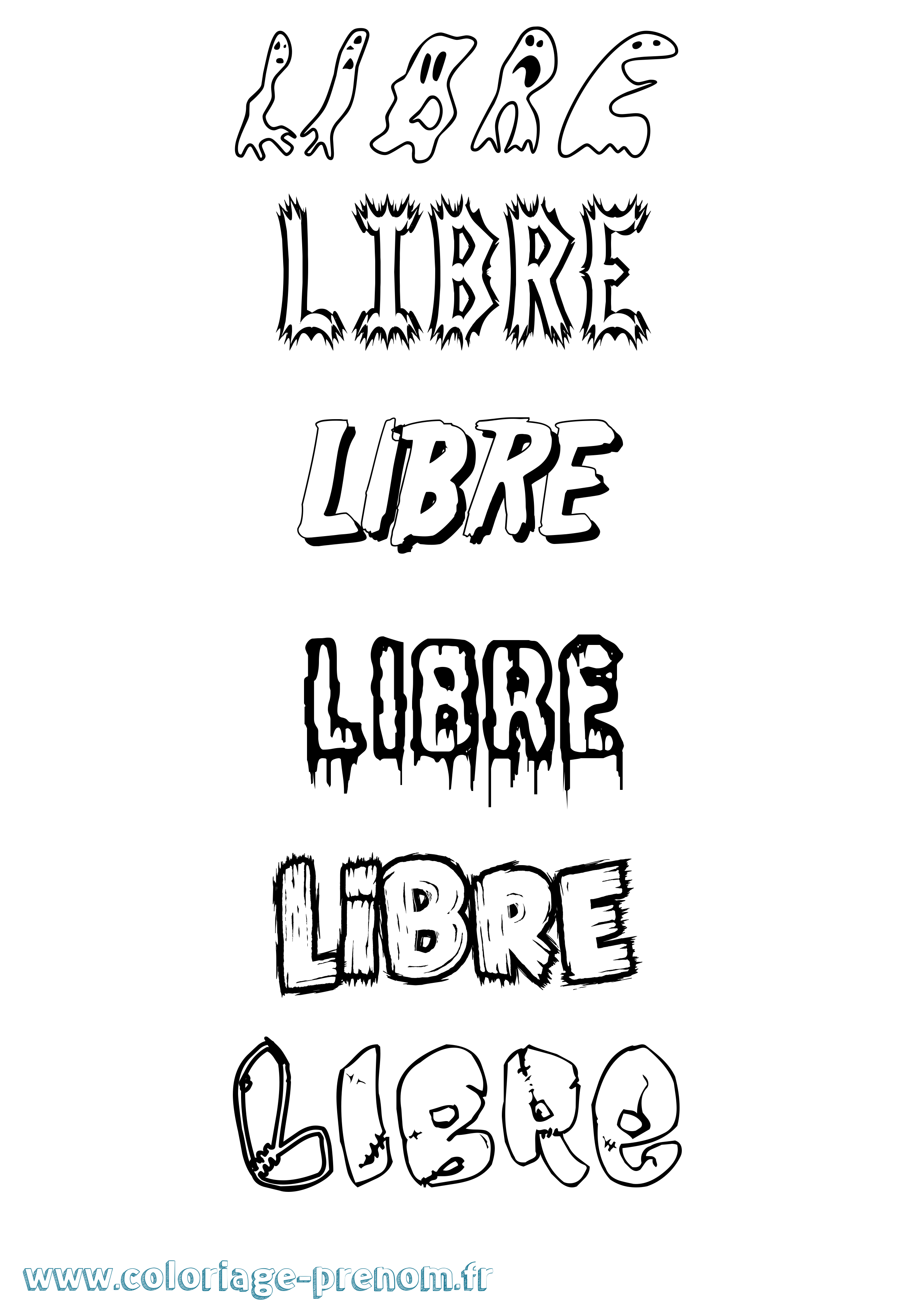 Coloriage Libre Frisson Coloriage prénom Libre Frisson
