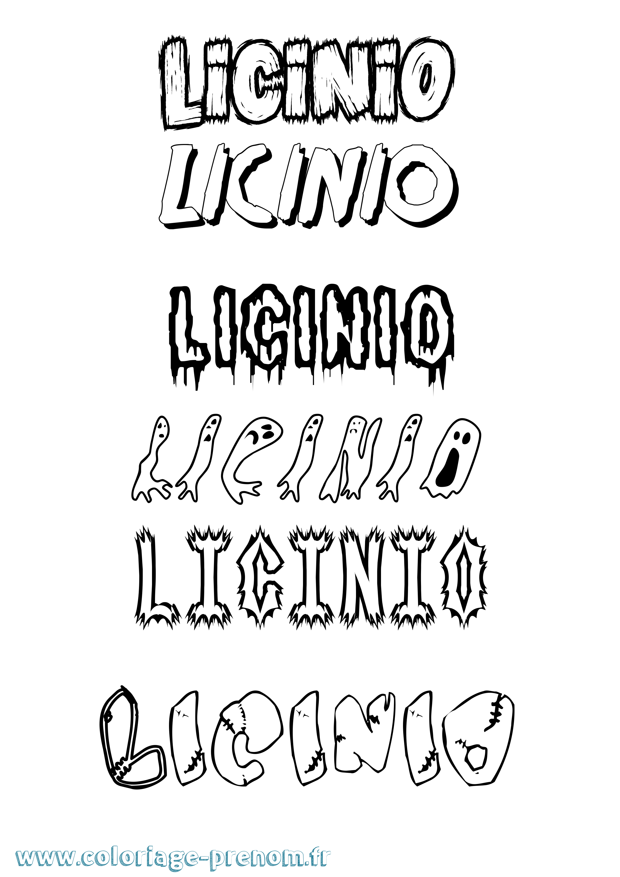 Coloriage Licinio Frisson Coloriage prénom Licinio Frisson