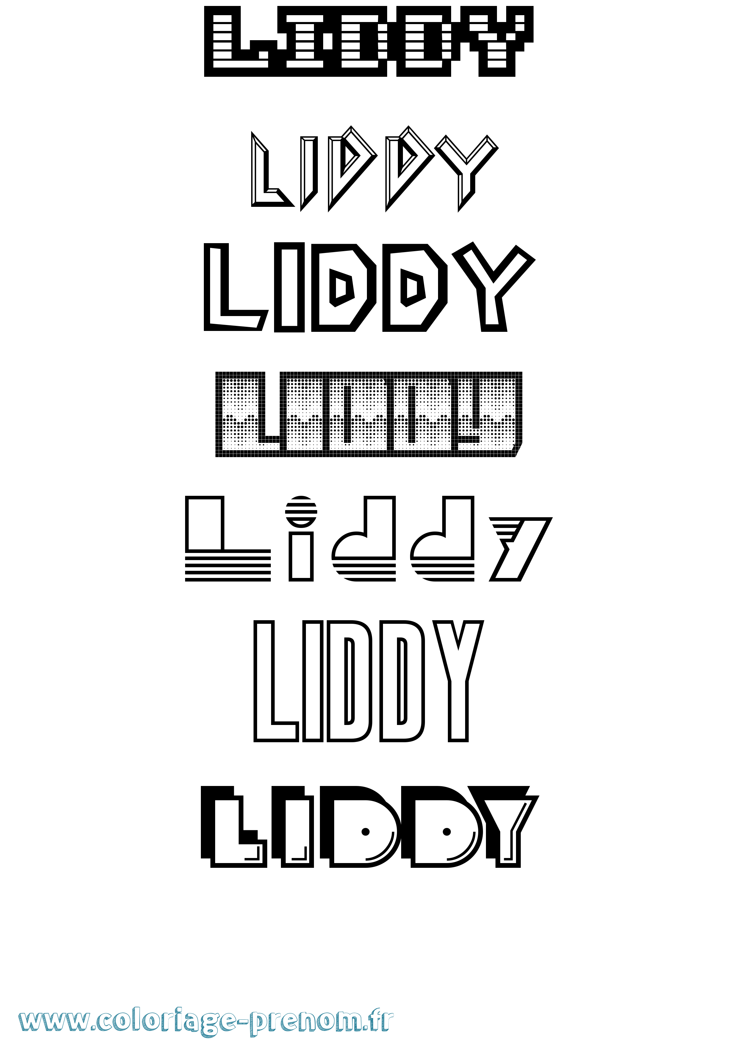 Coloriage Liddy Jeux Vidéos Coloriage prénom Liddy Jeux Vidéos