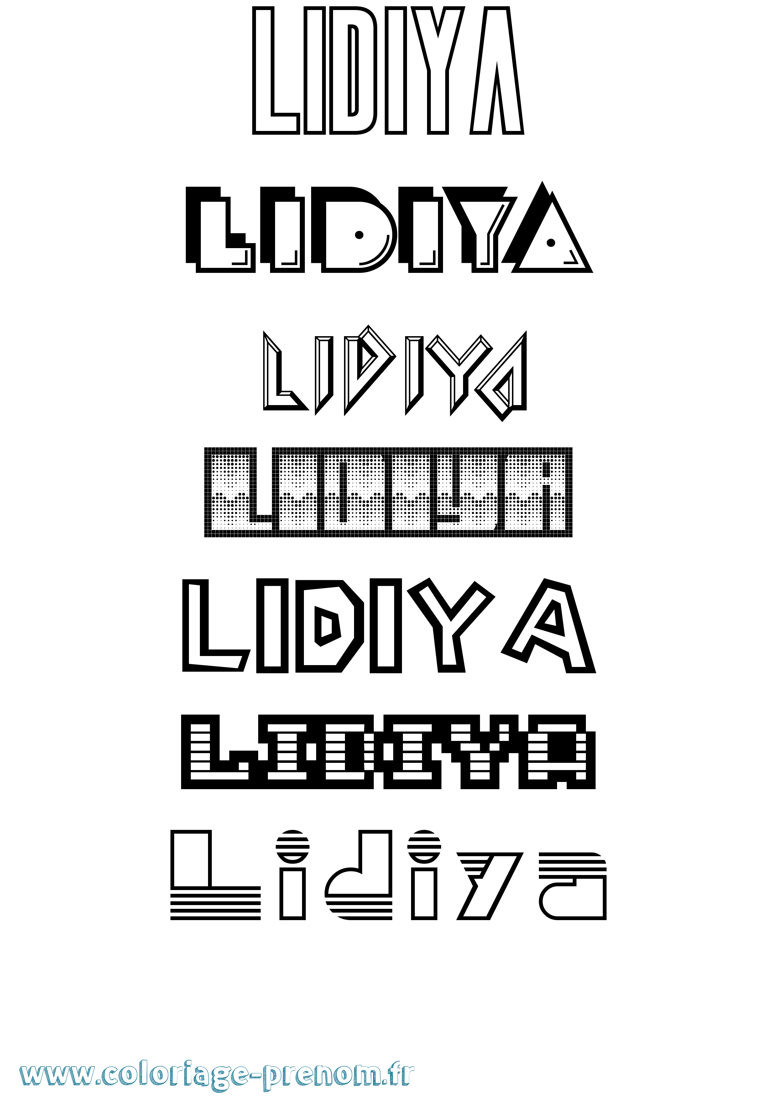 Coloriage Lidiya Jeux Vidéos Coloriage prénom Lidiya Jeux Vidéos
