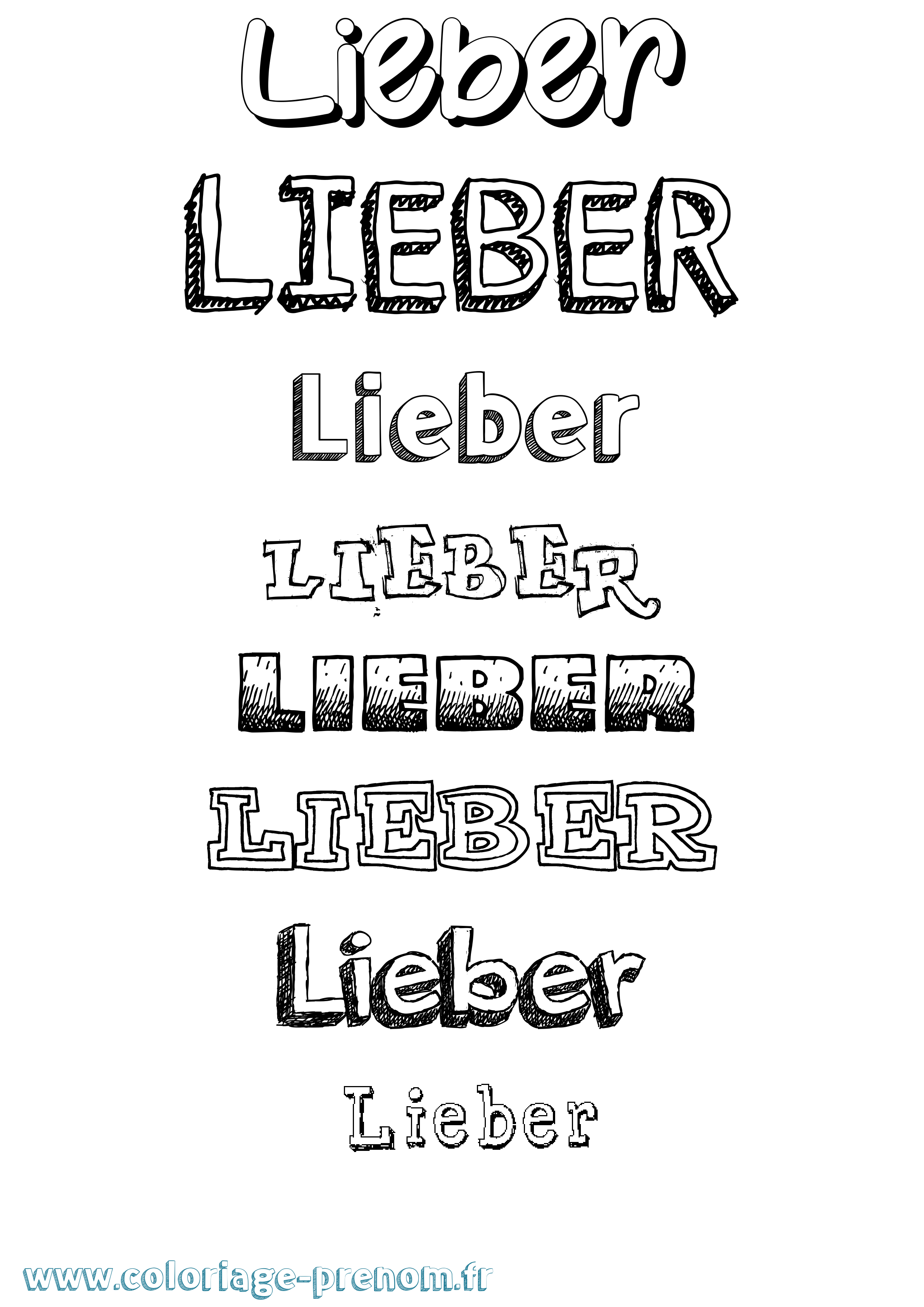 Coloriage Lieber Dessiné Coloriage prénom Lieber Dessiné