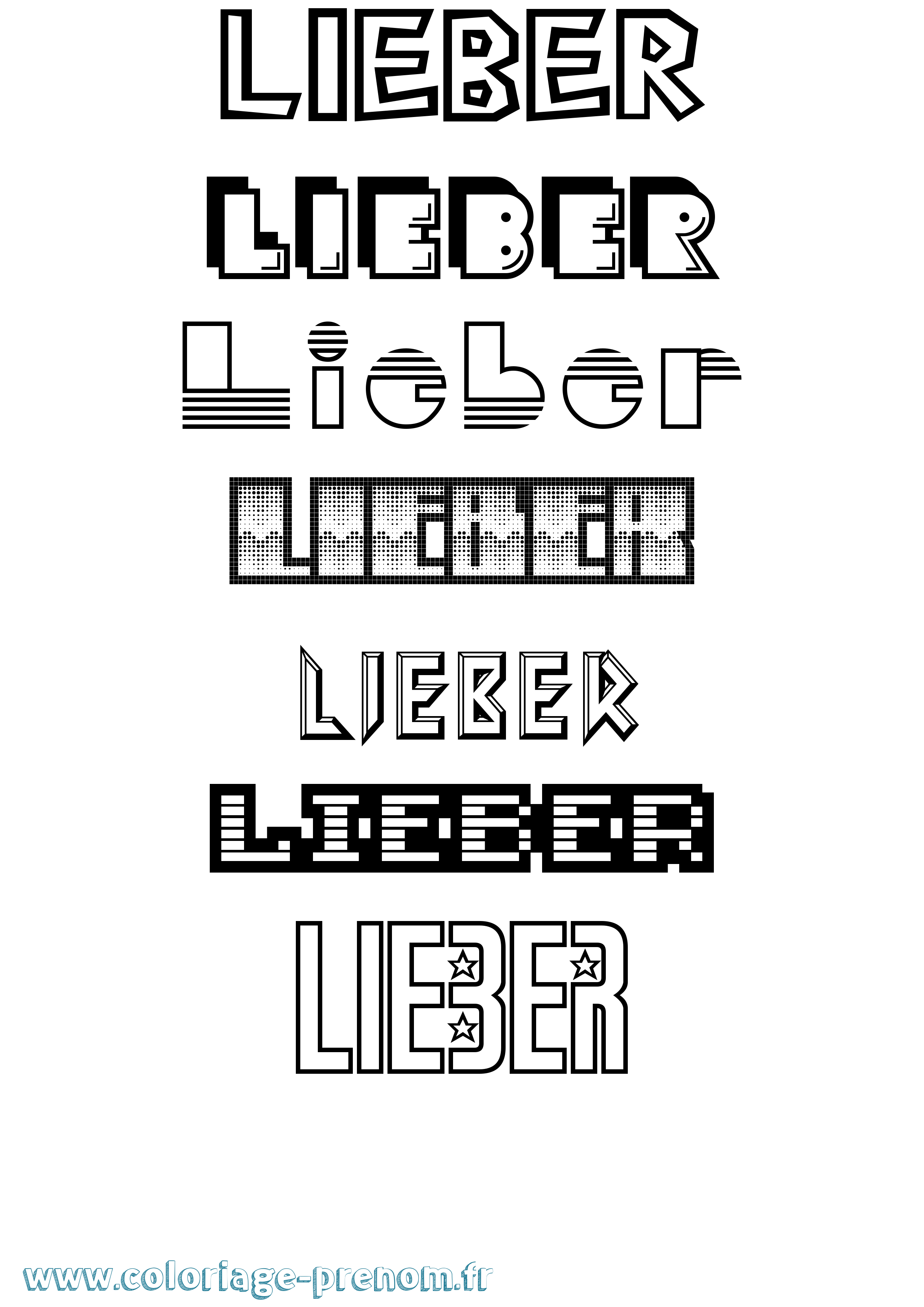 Coloriage Lieber Jeux Vidéos Coloriage prénom Lieber Jeux Vidéos