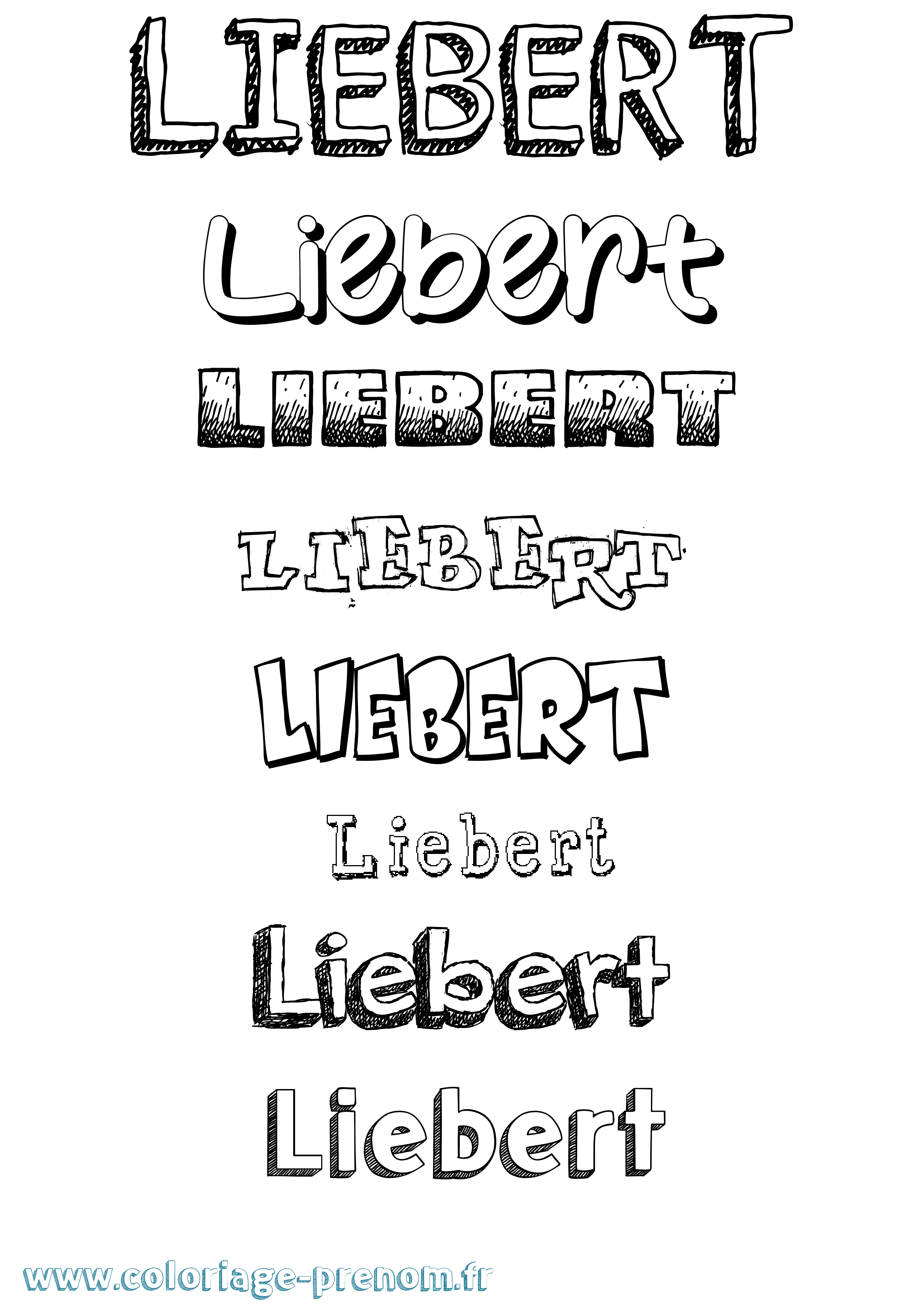 Coloriage Liebert Dessiné Coloriage prénom Liebert Dessiné