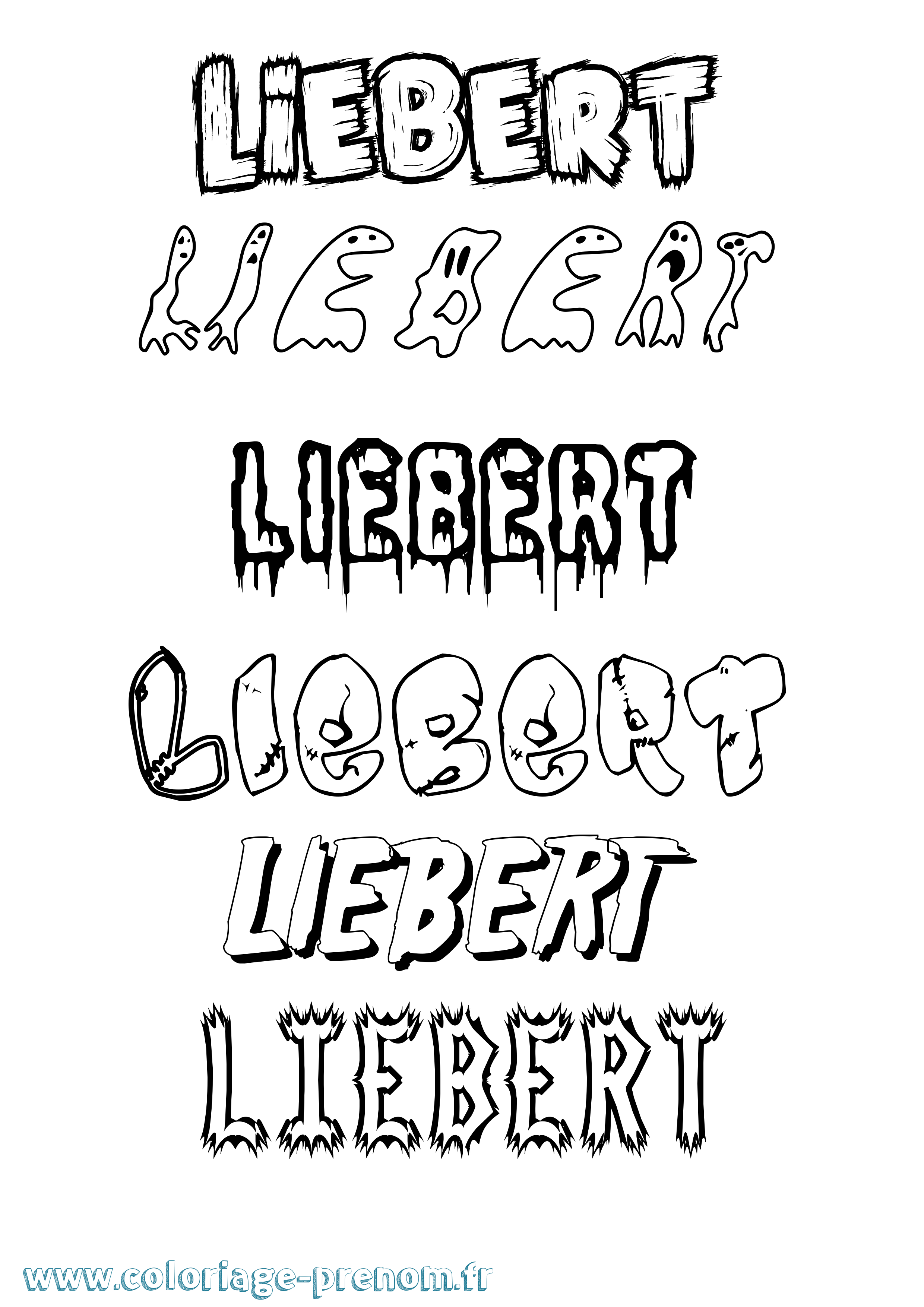 Coloriage Liebert Frisson Coloriage prénom Liebert Frisson
