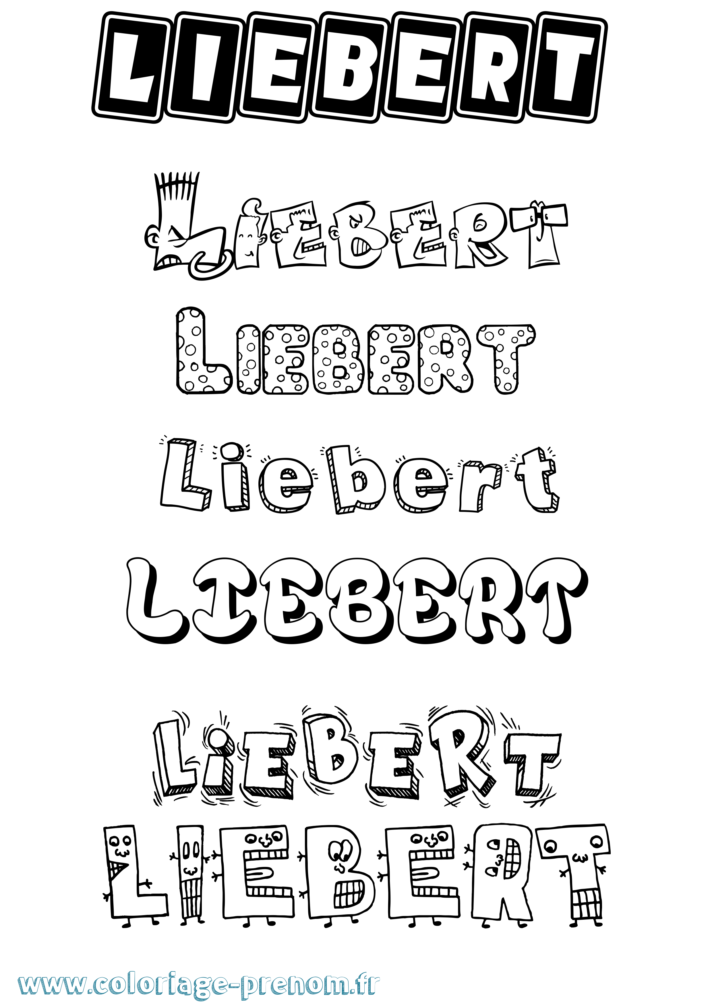 Coloriage Liebert Fun Coloriage prénom Liebert Fun