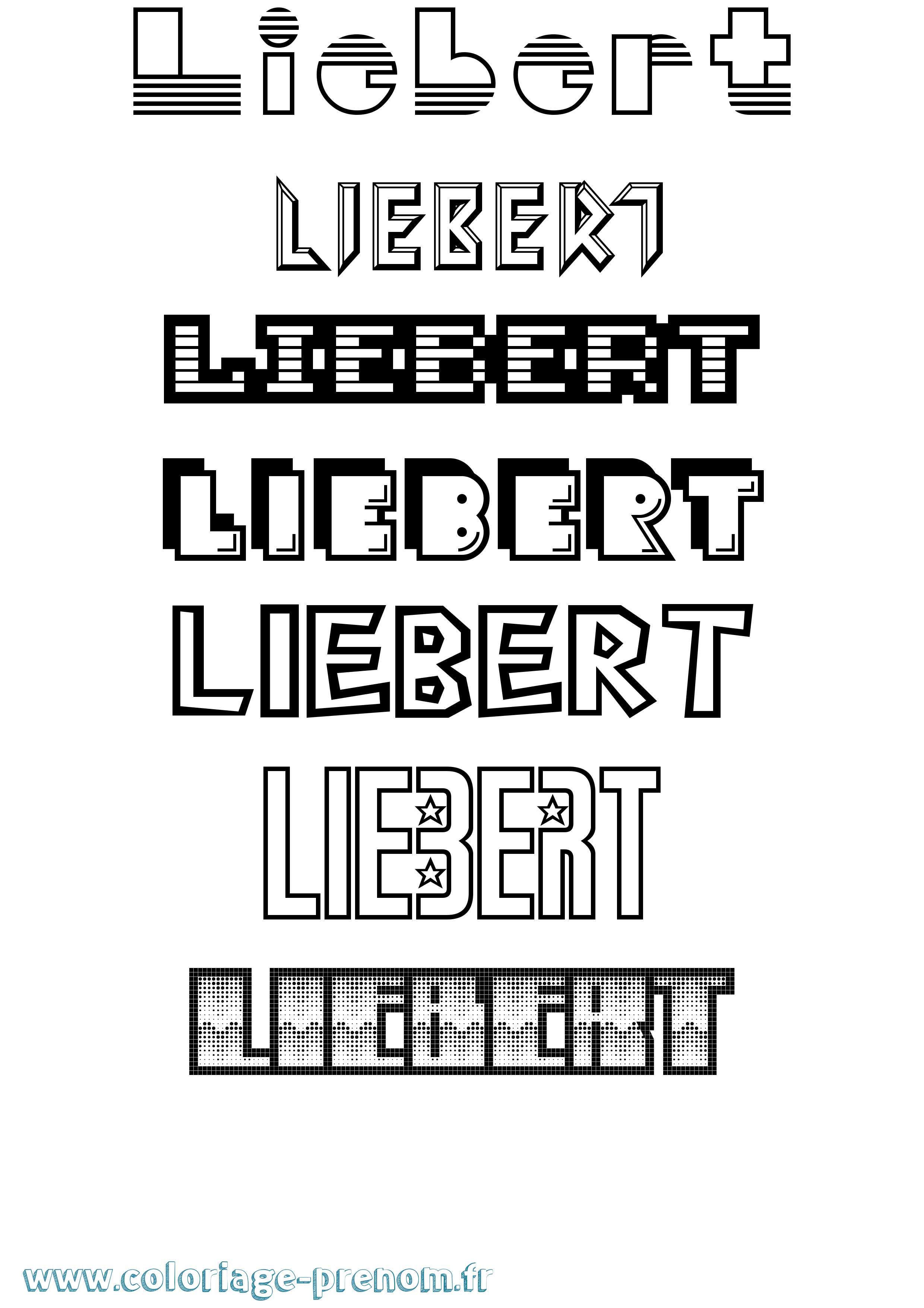 Coloriage Liebert Jeux Vidéos Coloriage prénom Liebert Jeux Vidéos