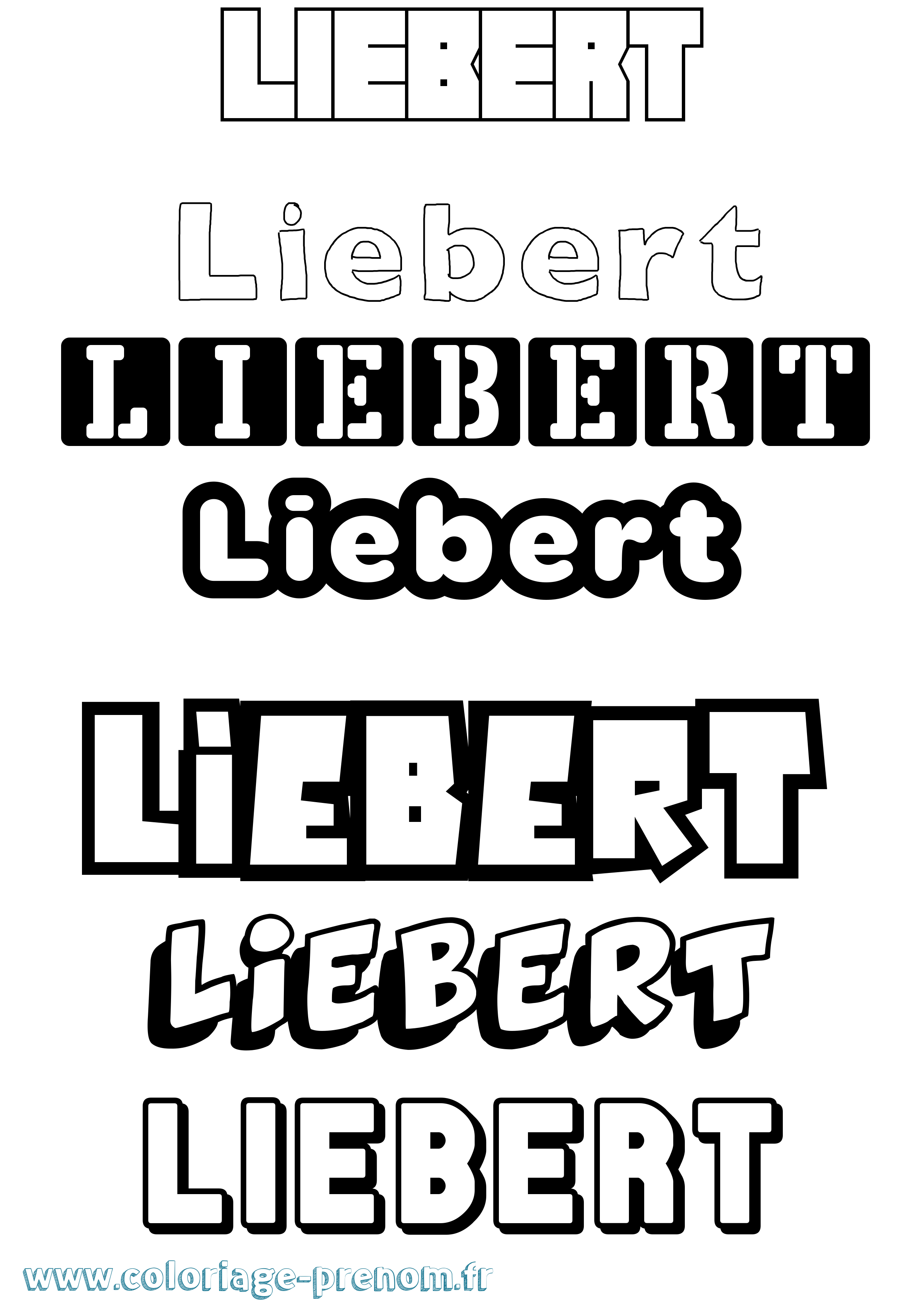 Coloriage Liebert Simple Coloriage prénom Liebert Simple