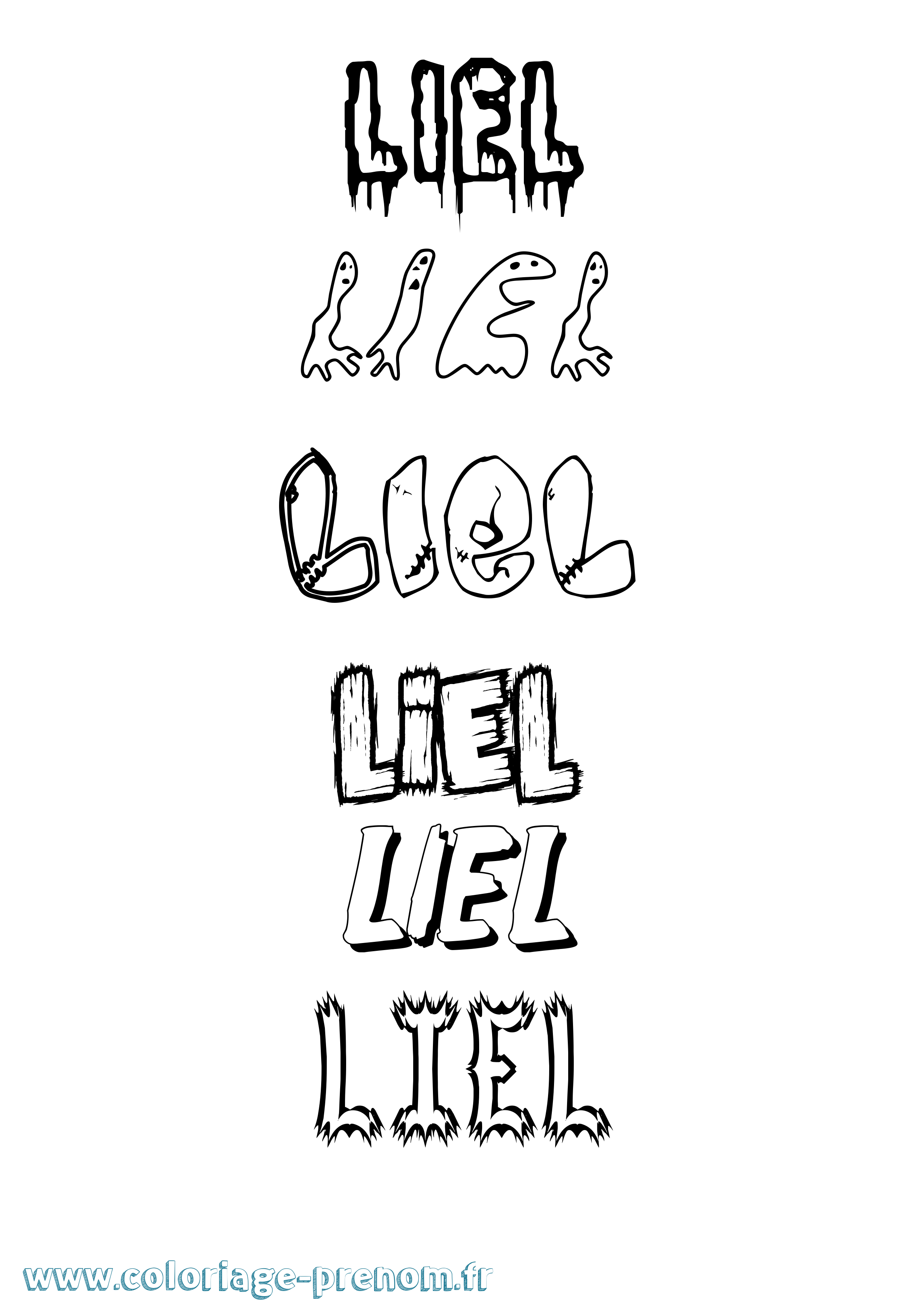 Coloriage Liel Frisson Coloriage prénom Liel Frisson