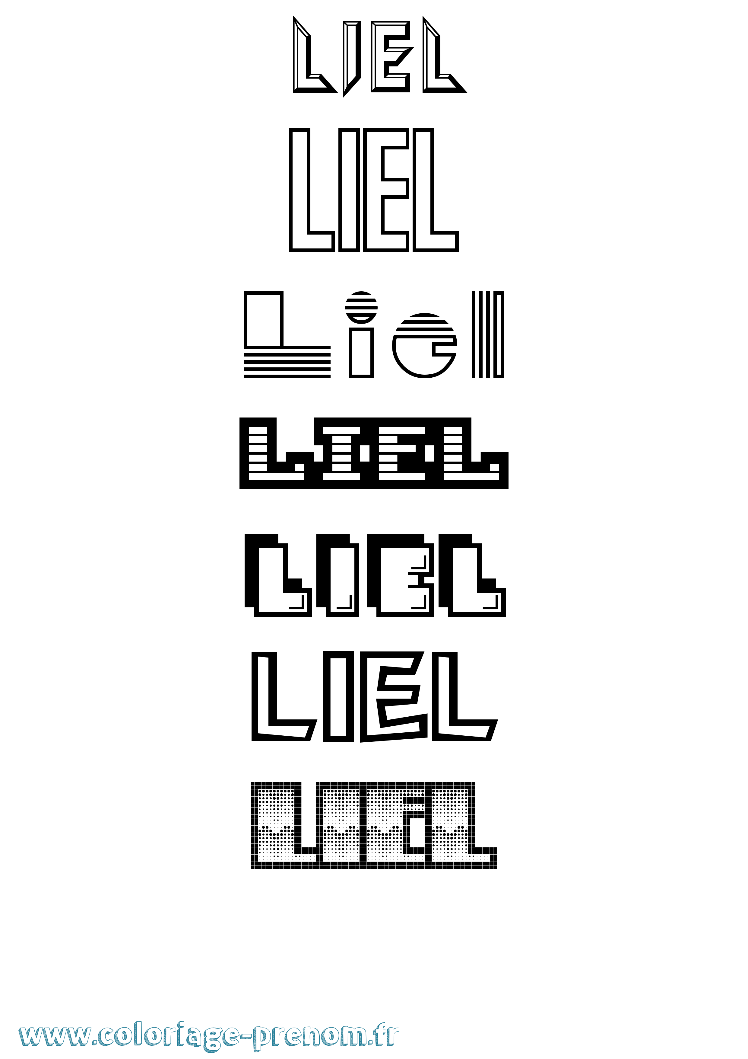 Coloriage Liel Jeux Vidéos Coloriage prénom Liel Jeux Vidéos