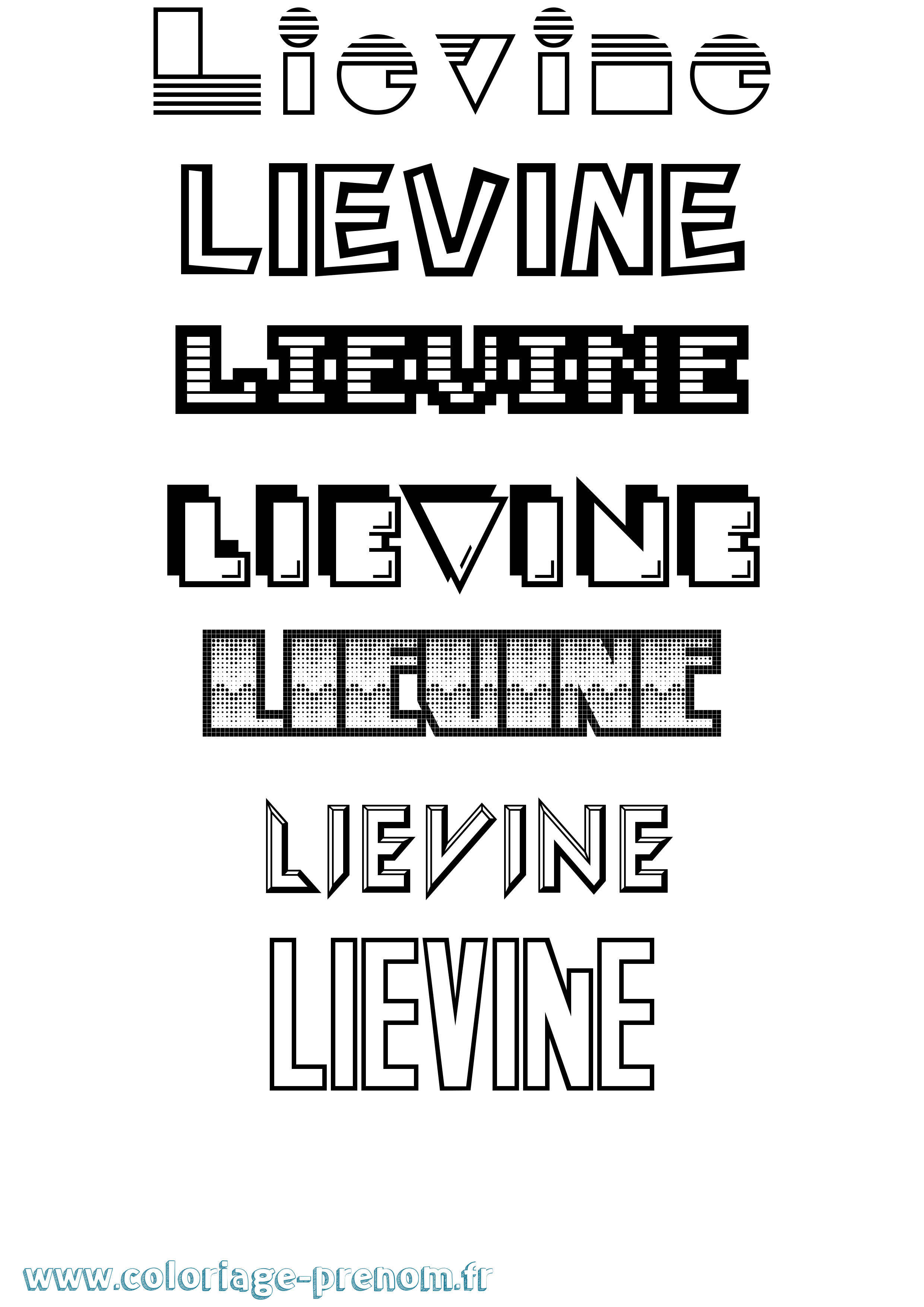 Coloriage Lievine Jeux Vidéos Coloriage prénom Lievine Jeux Vidéos