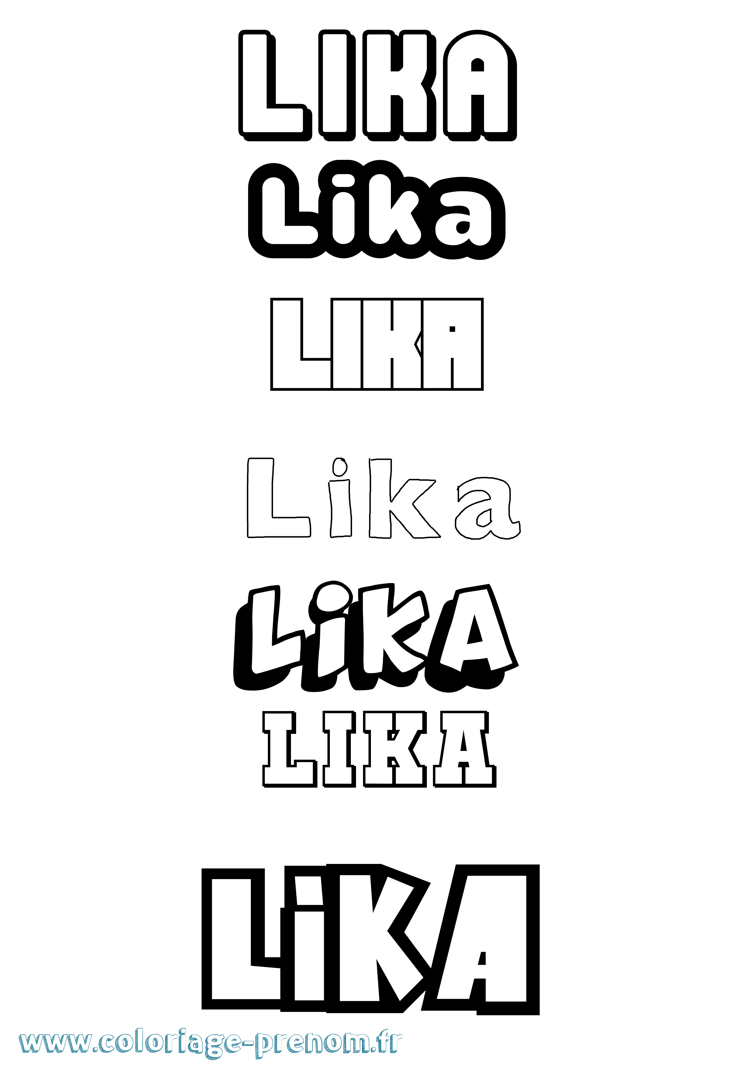 Coloriage Lika Simple Coloriage prénom Lika Simple