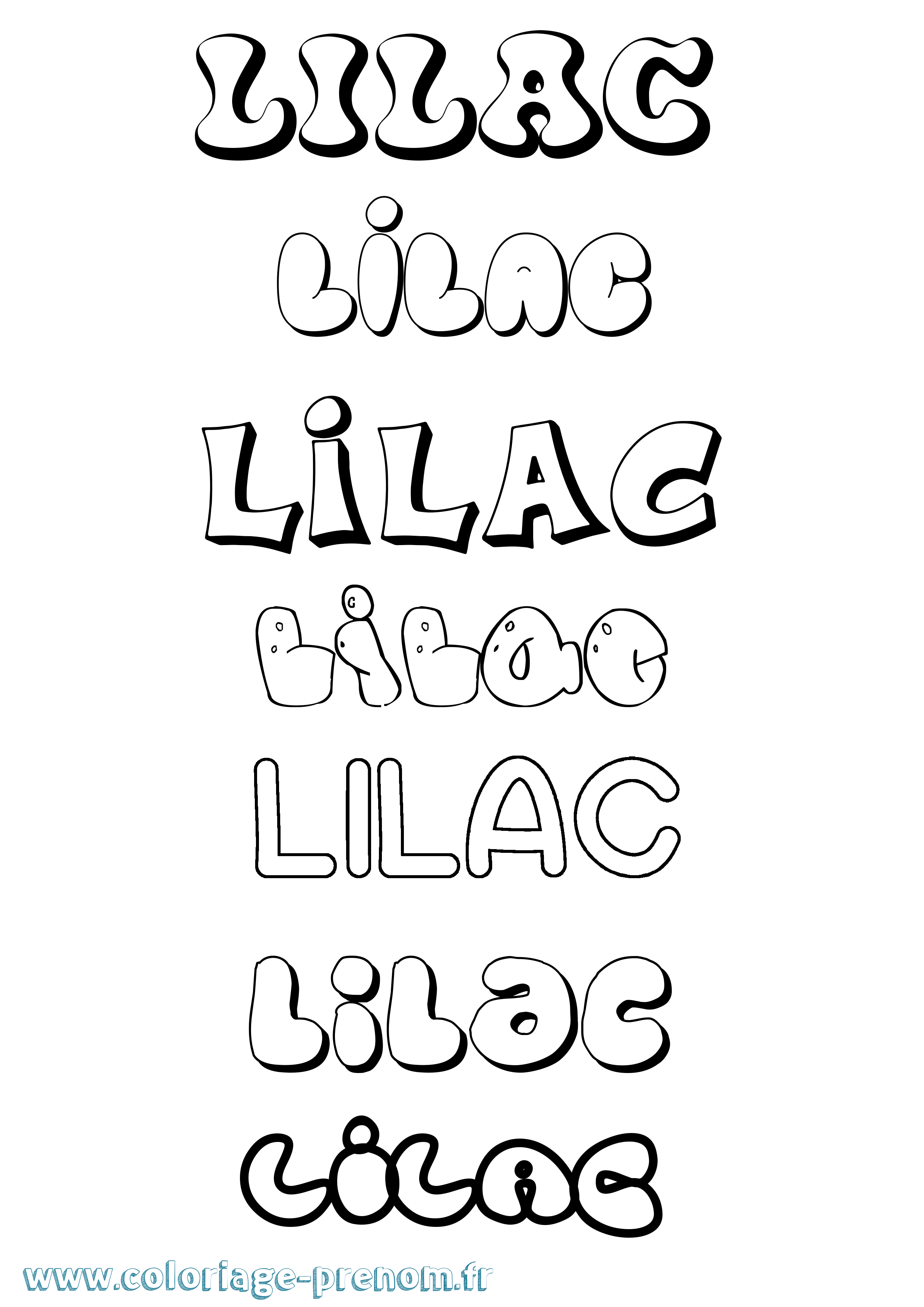 Coloriage Lilac Bubble Coloriage prénom Lilac Bubble