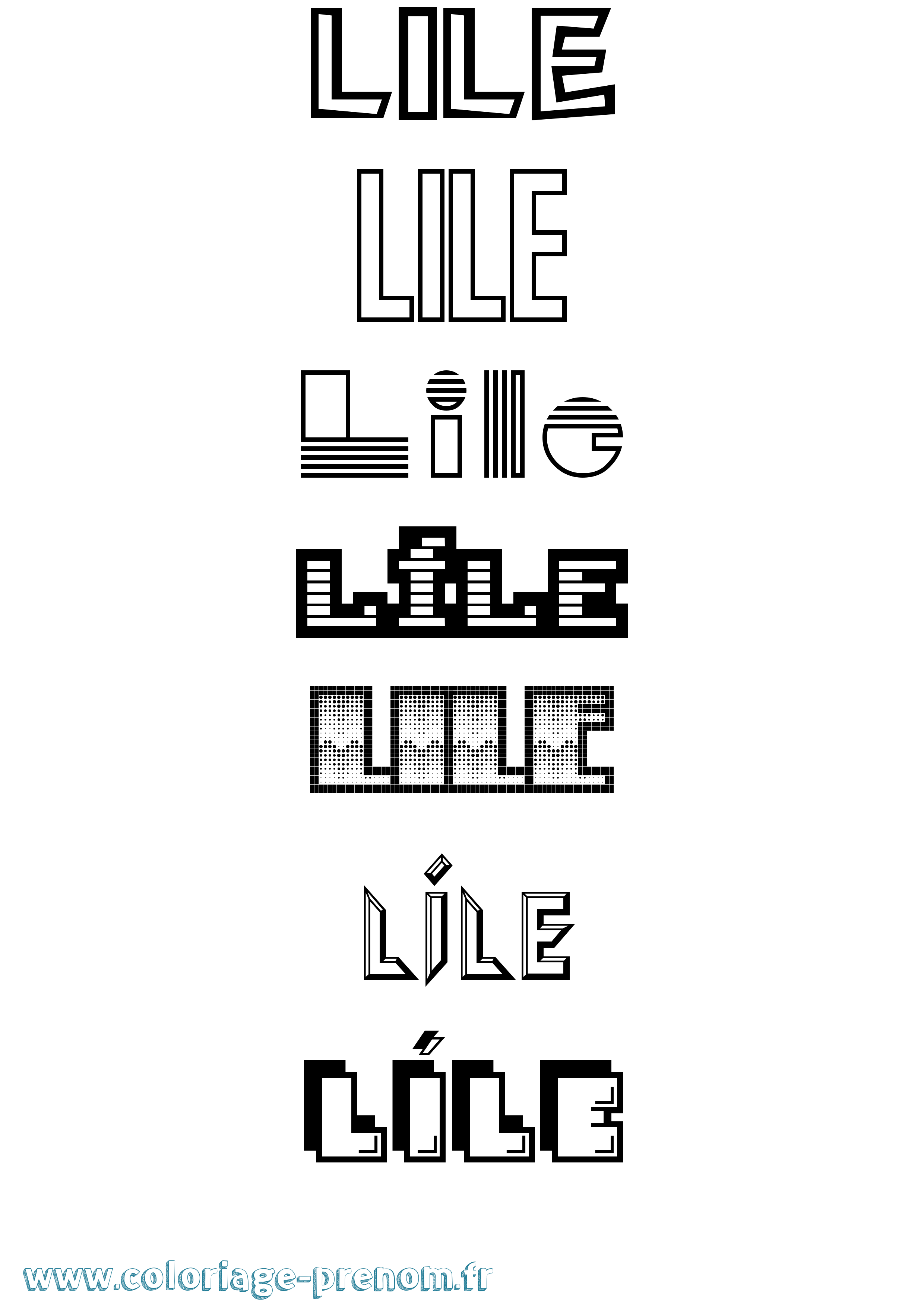 Coloriage Líle Jeux Vidéos Coloriage prénom Líle Jeux Vidéos