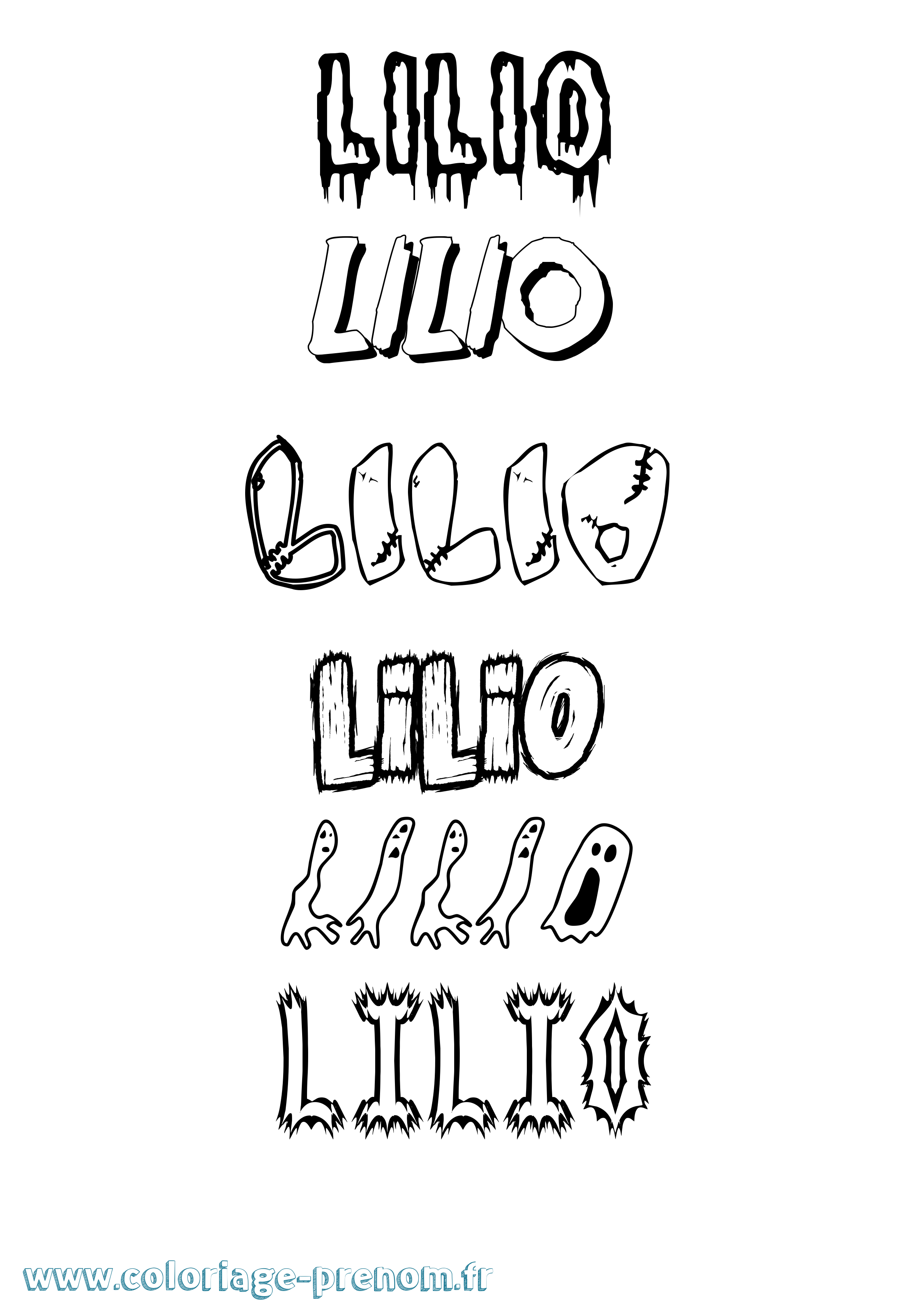 Coloriage Lilio Frisson Coloriage prénom Lilio Frisson