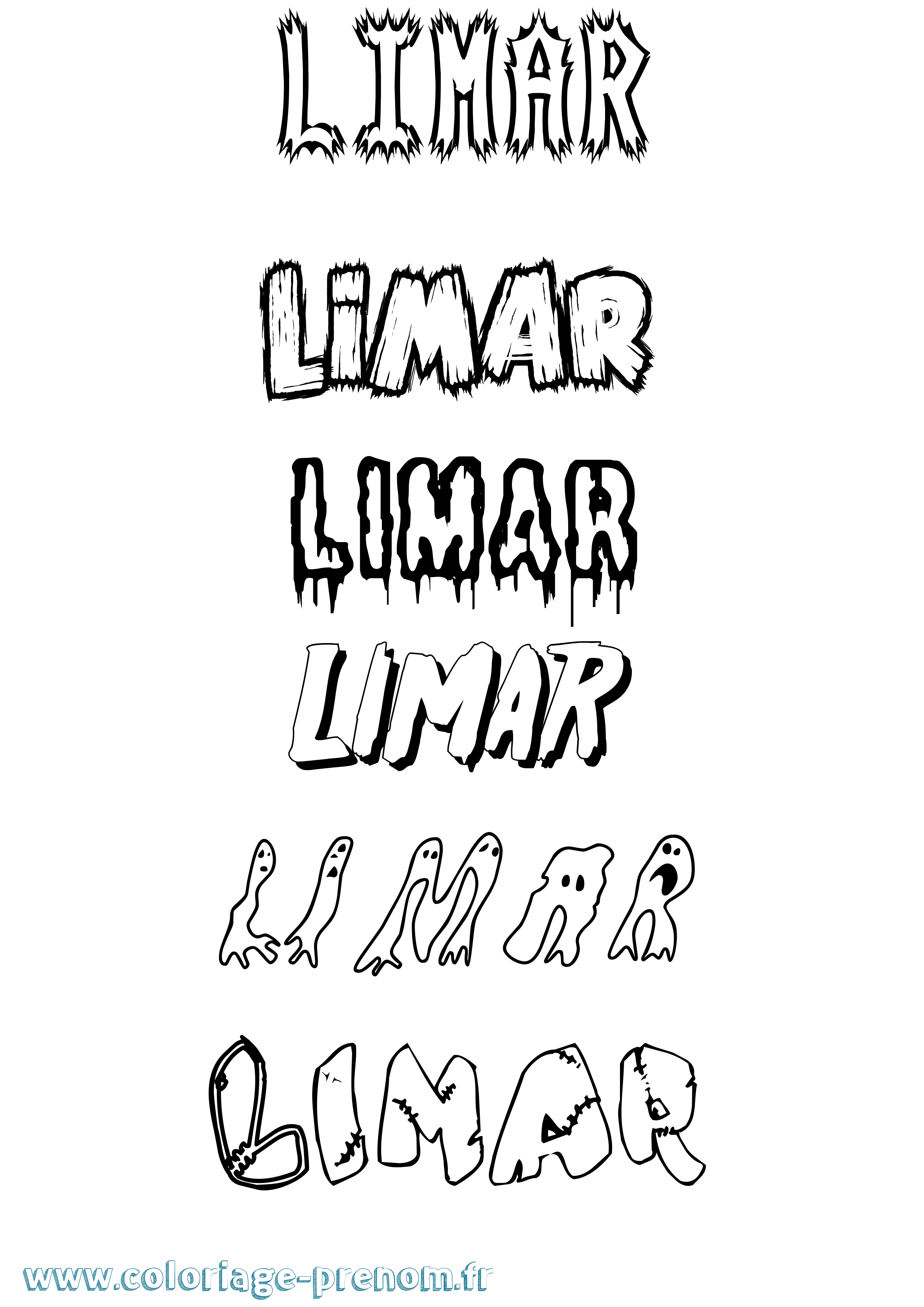 Coloriage Limar Frisson Coloriage prénom Limar Frisson