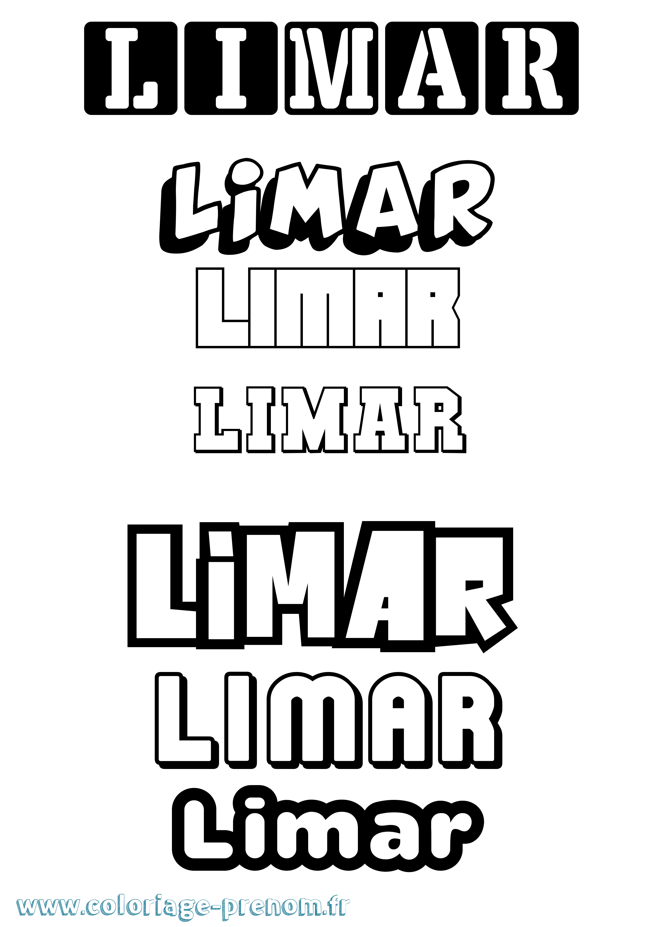 Coloriage Limar Simple Coloriage prénom Limar Simple