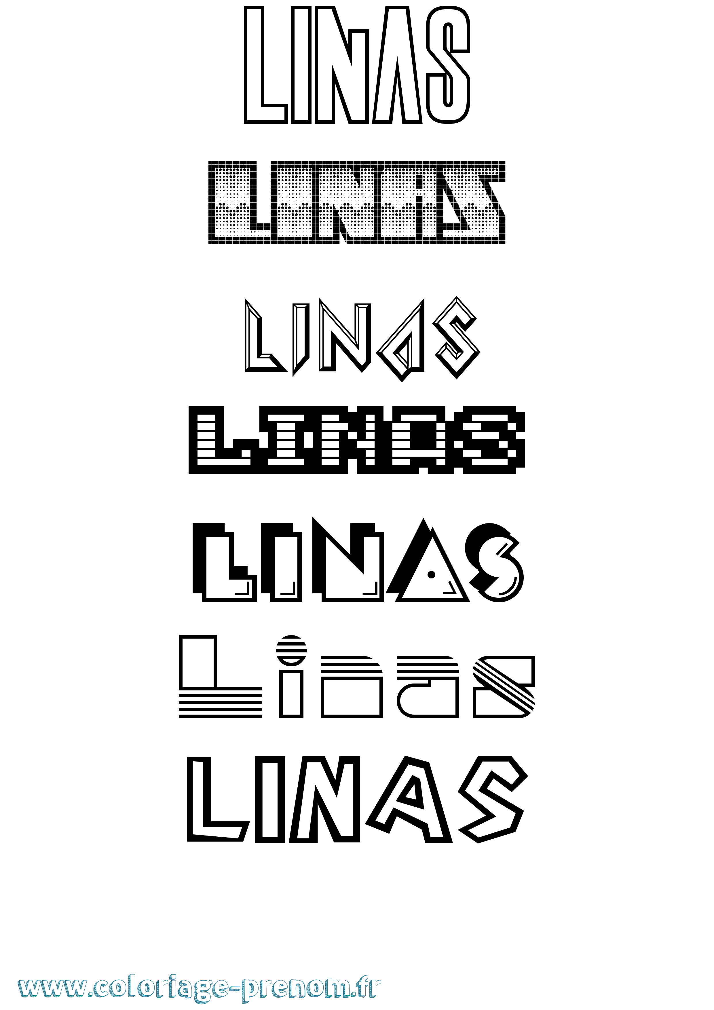 Coloriage Linas Jeux Vidéos Coloriage prénom Linas Jeux Vidéos