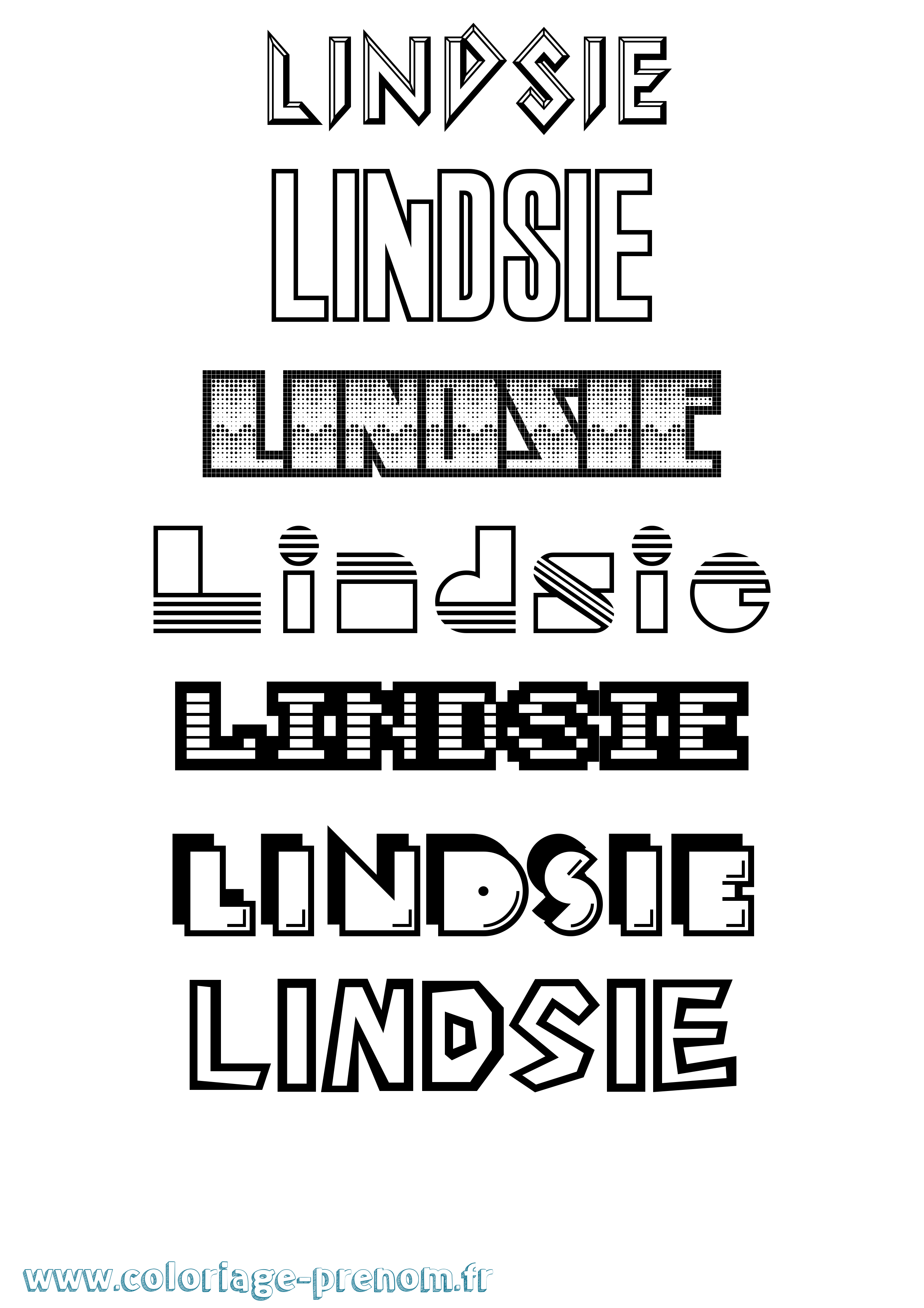 Coloriage Lindsie Jeux Vidéos Coloriage prénom Lindsie Jeux Vidéos