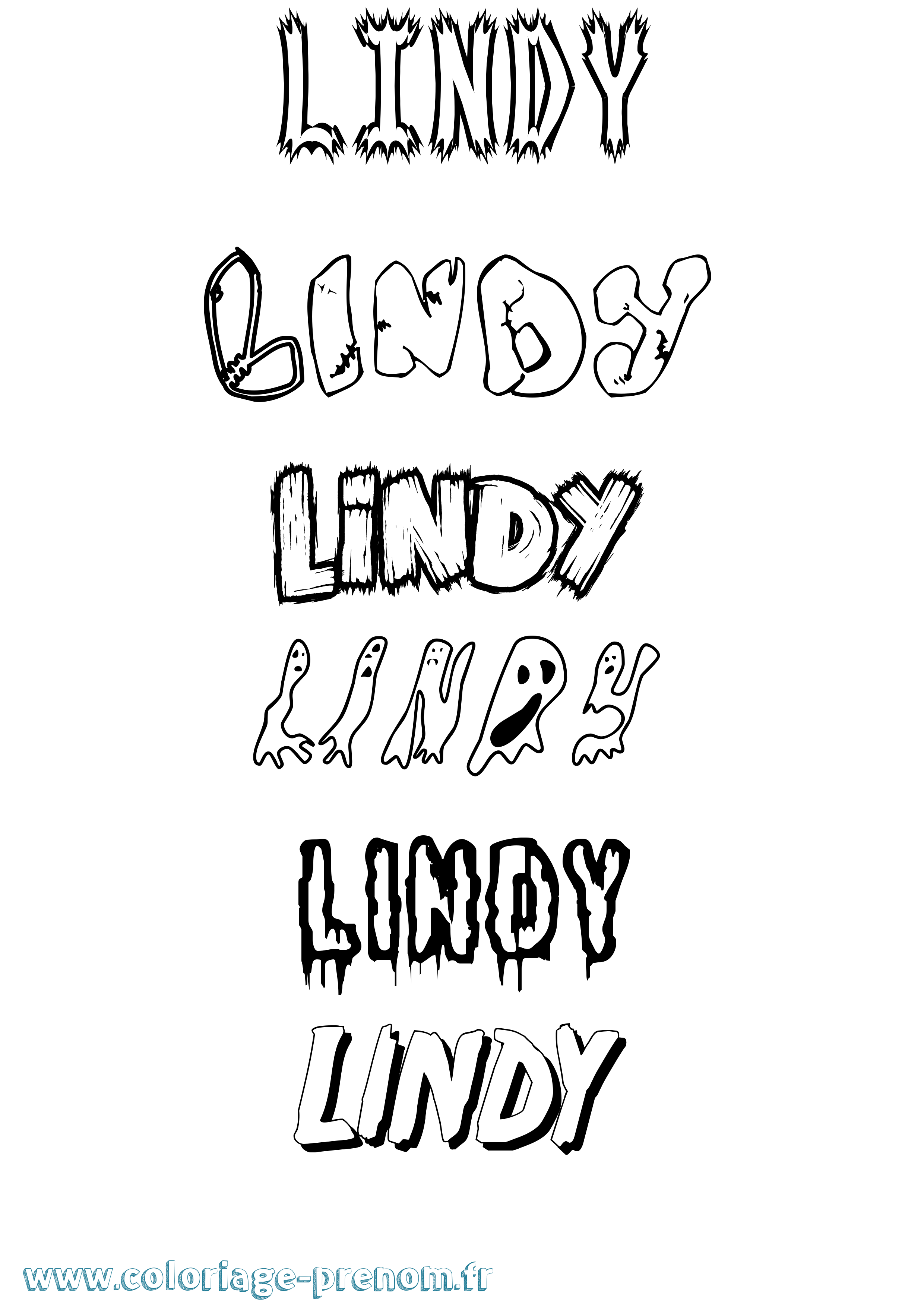 Coloriage Lindy Frisson Coloriage prénom Lindy Frisson