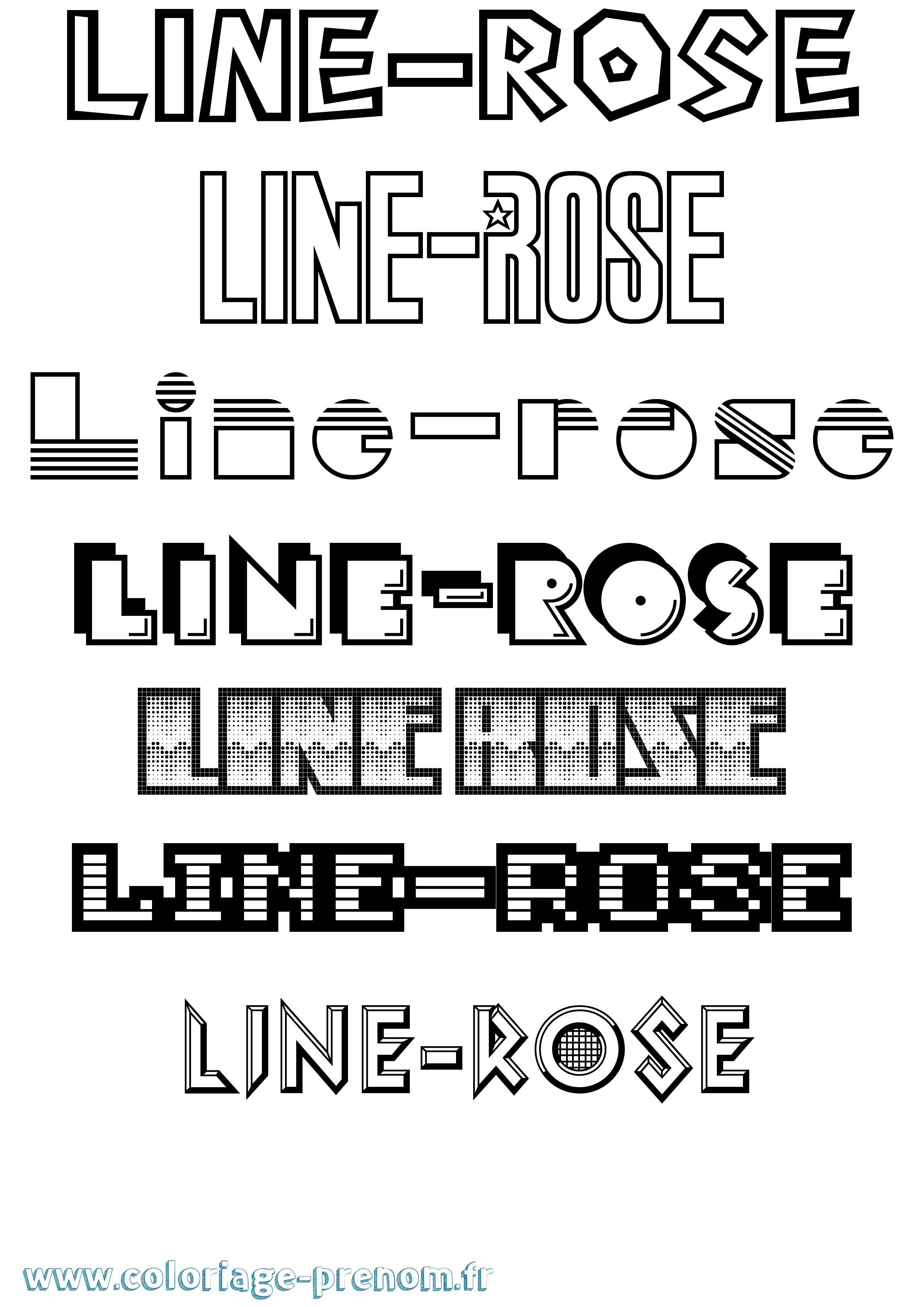 Coloriage Line-Rose Jeux Vidéos Coloriage prénom Line-Rose Jeux Vidéos