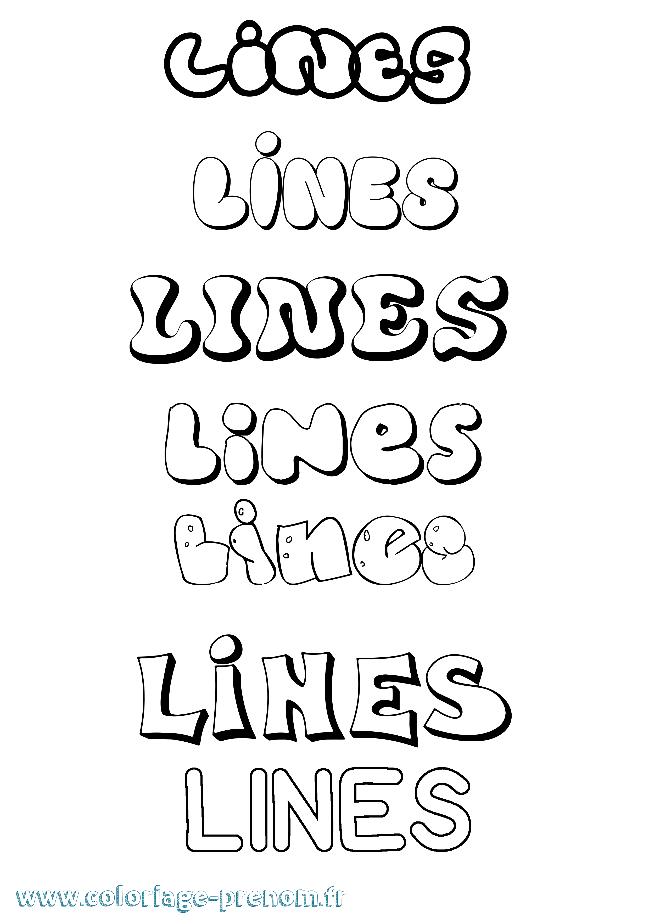Coloriage Lines Bubble Coloriage prénom Lines Bubble