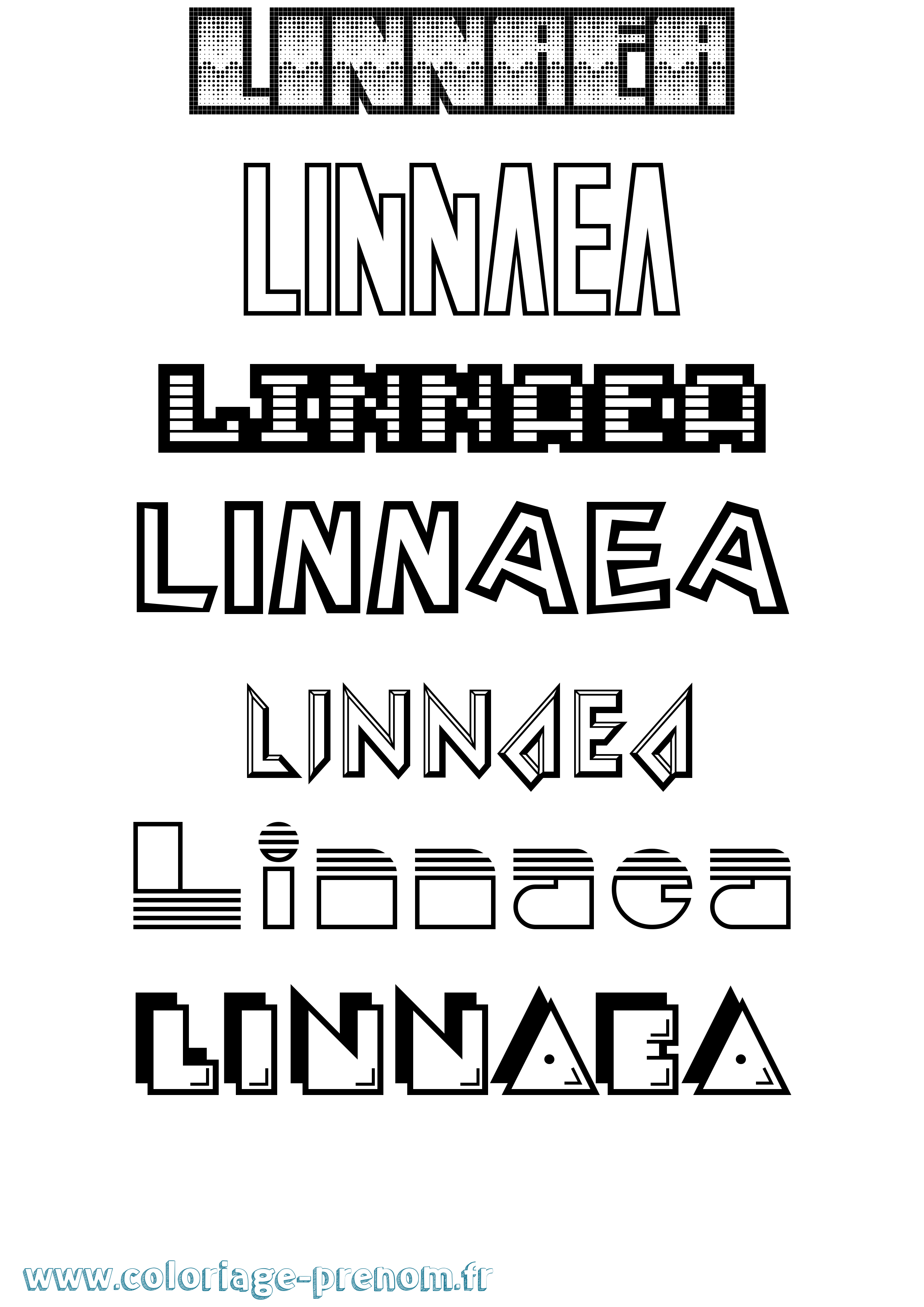 Coloriage Linnaea Jeux Vidéos Coloriage prénom Linnaea Jeux Vidéos