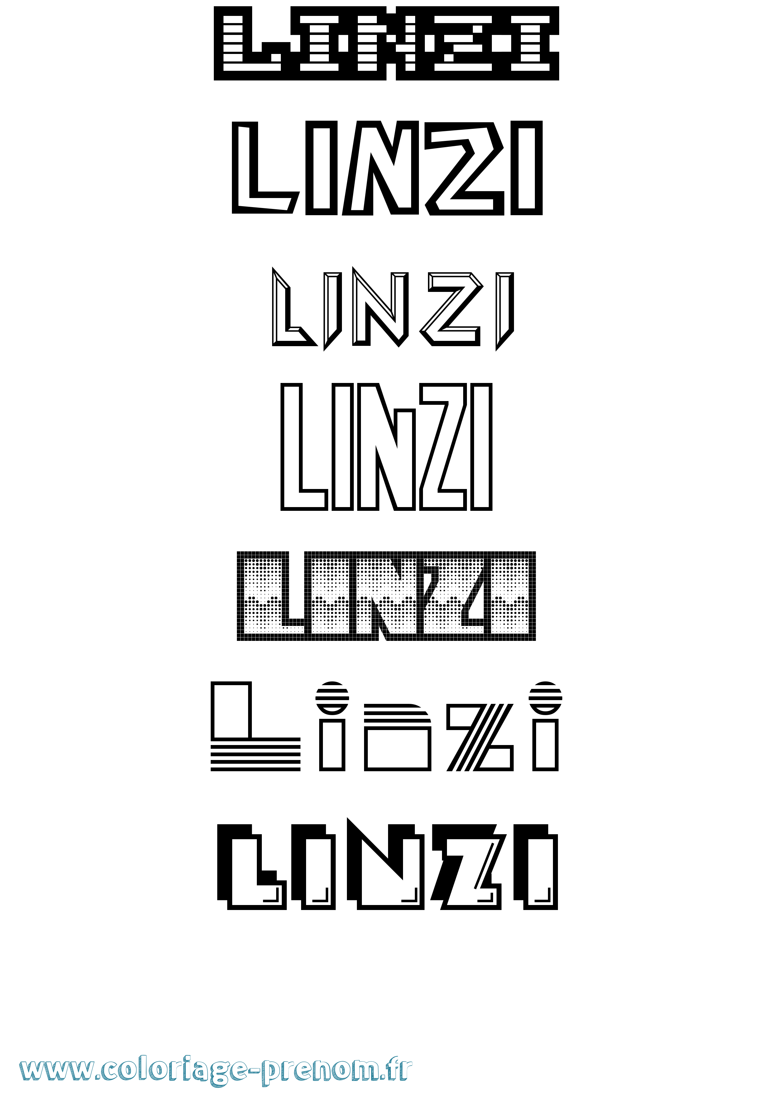 Coloriage Linzi Jeux Vidéos Coloriage prénom Linzi Jeux Vidéos