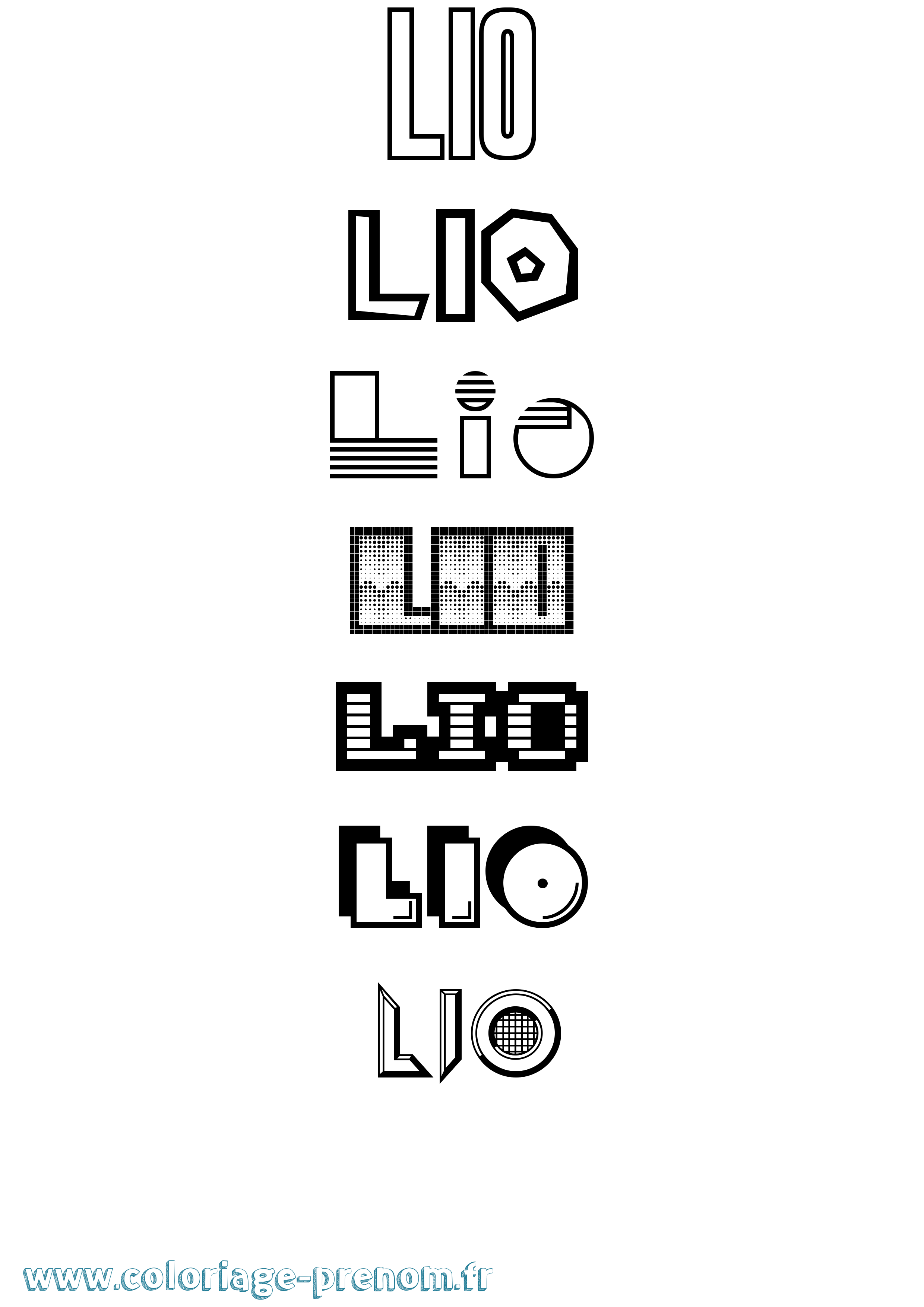 Coloriage Lio Jeux Vidéos Coloriage prénom Lio Jeux Vidéos