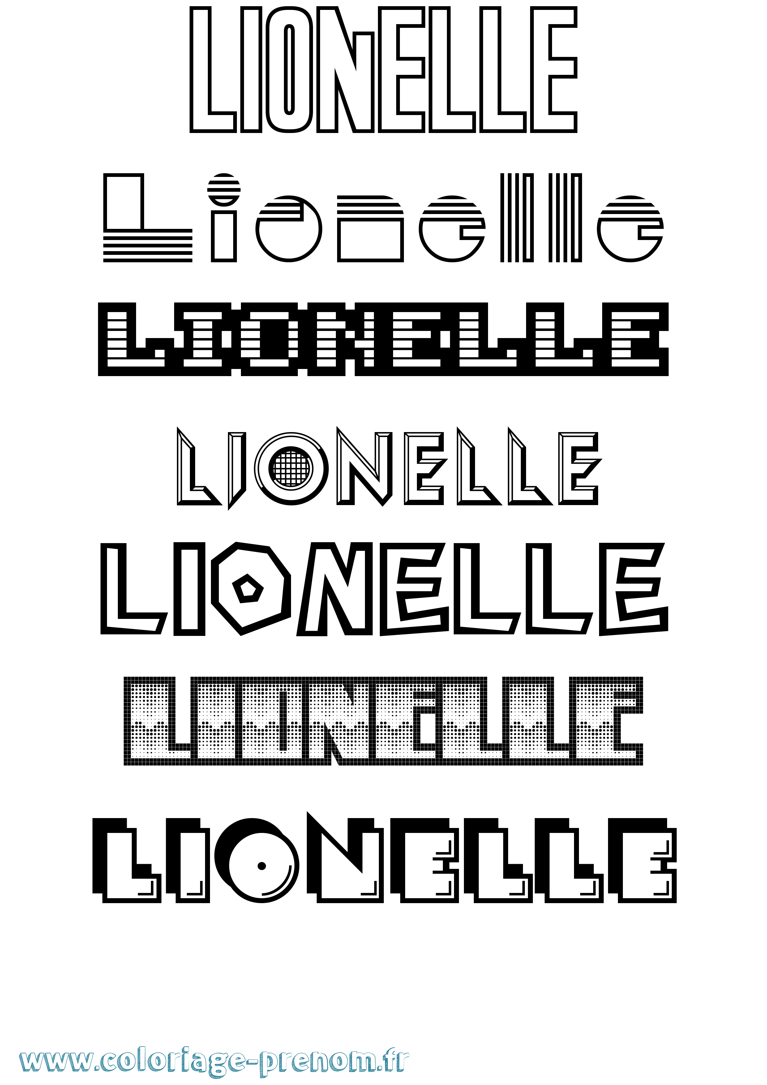 Coloriage Lionelle Jeux Vidéos Coloriage prénom Lionelle Jeux Vidéos