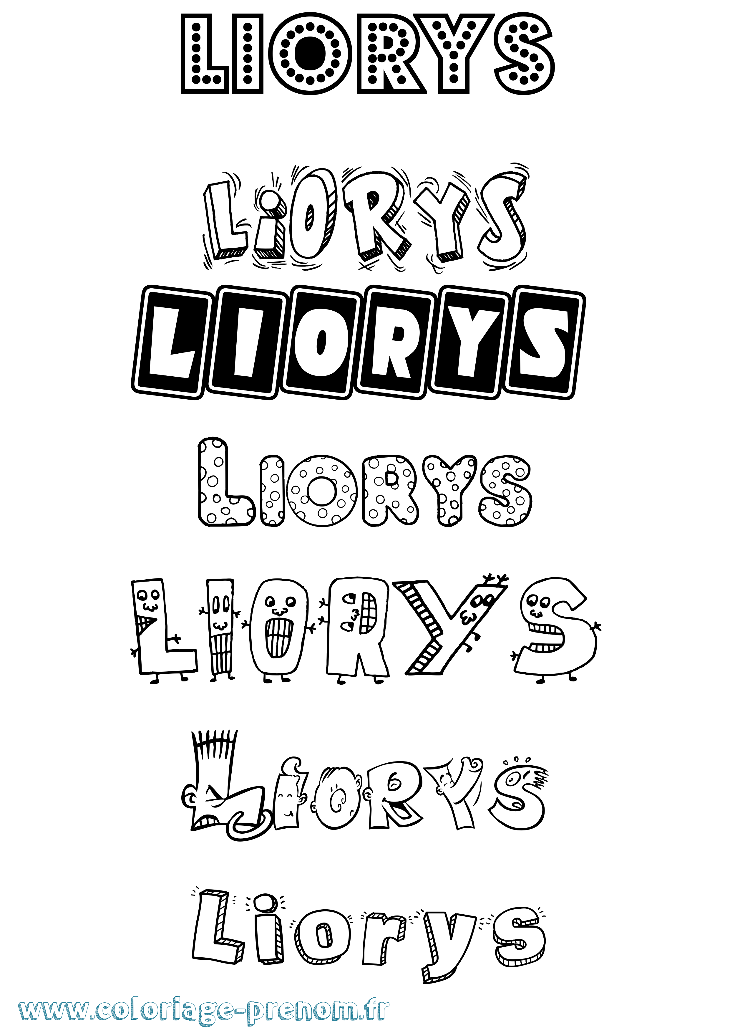 Coloriage Liorys Fun Coloriage prénom Liorys Fun