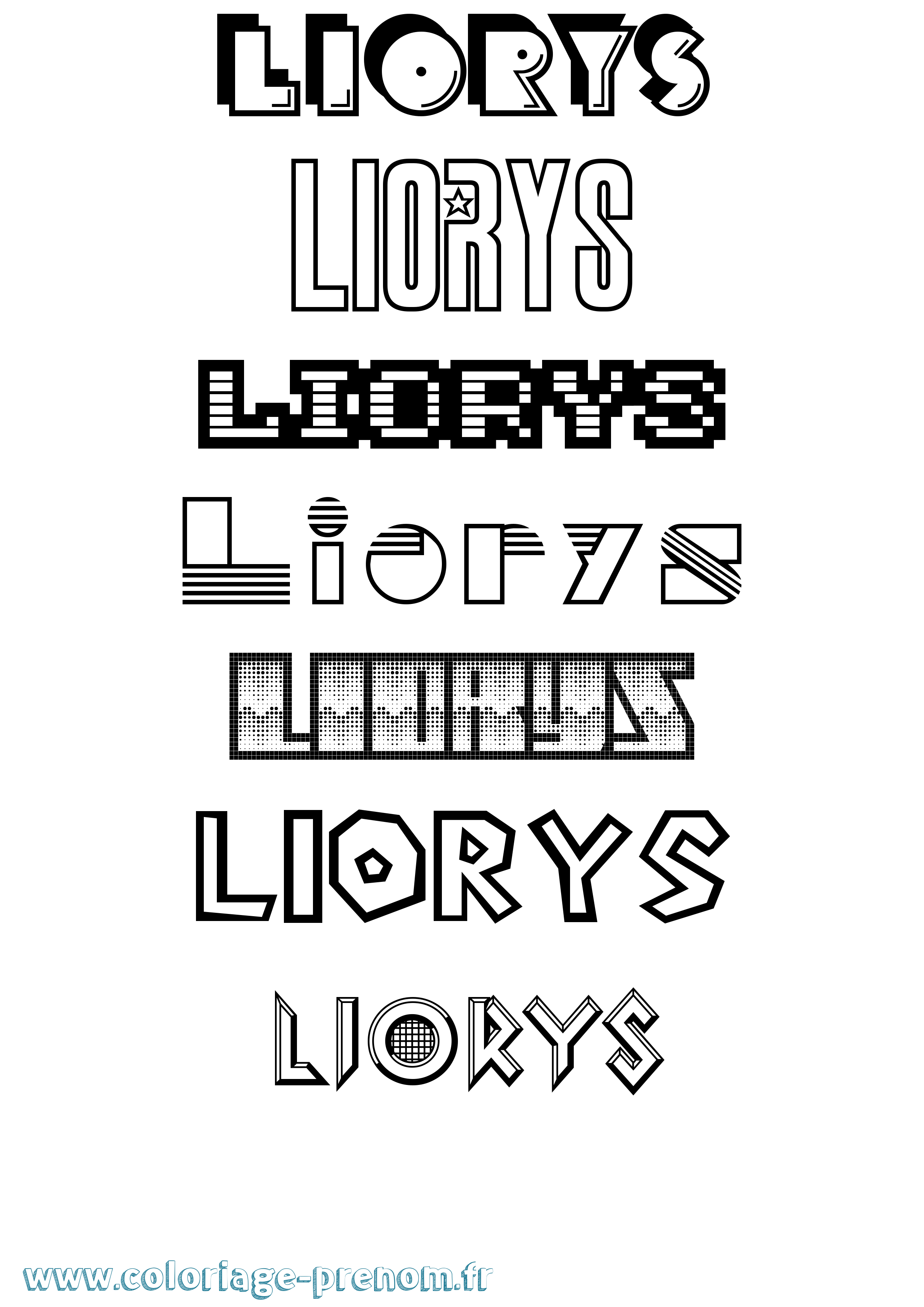 Coloriage Liorys Jeux Vidéos Coloriage prénom Liorys Jeux Vidéos