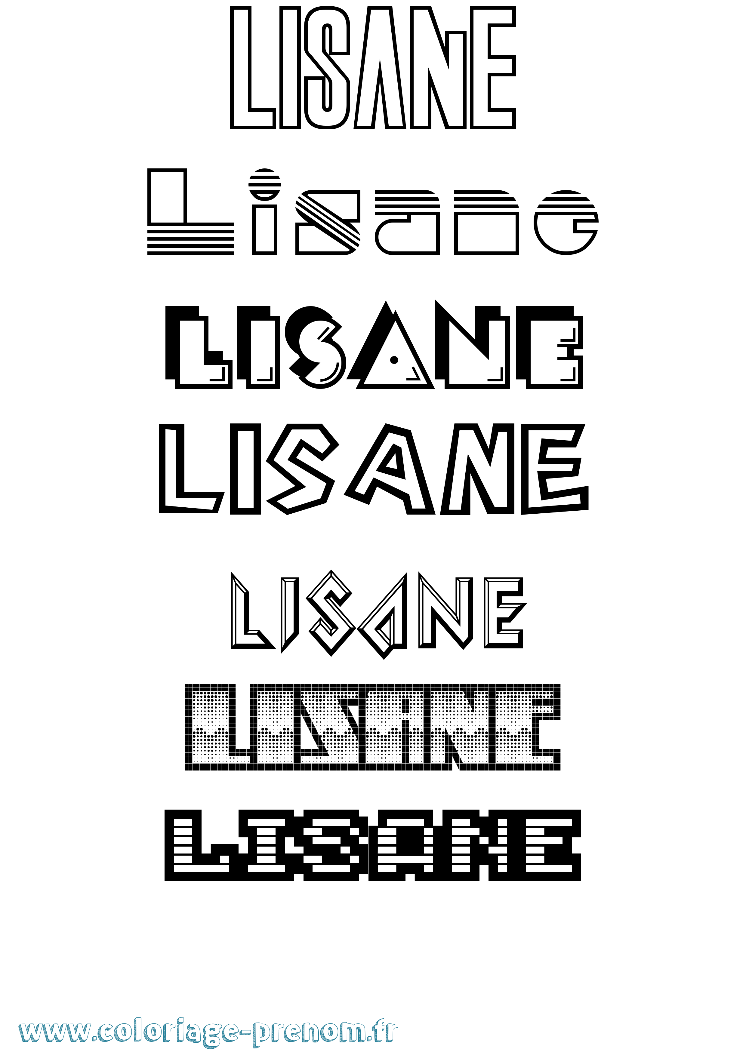 Coloriage Lisane Jeux Vidéos Coloriage prénom Lisane Jeux Vidéos