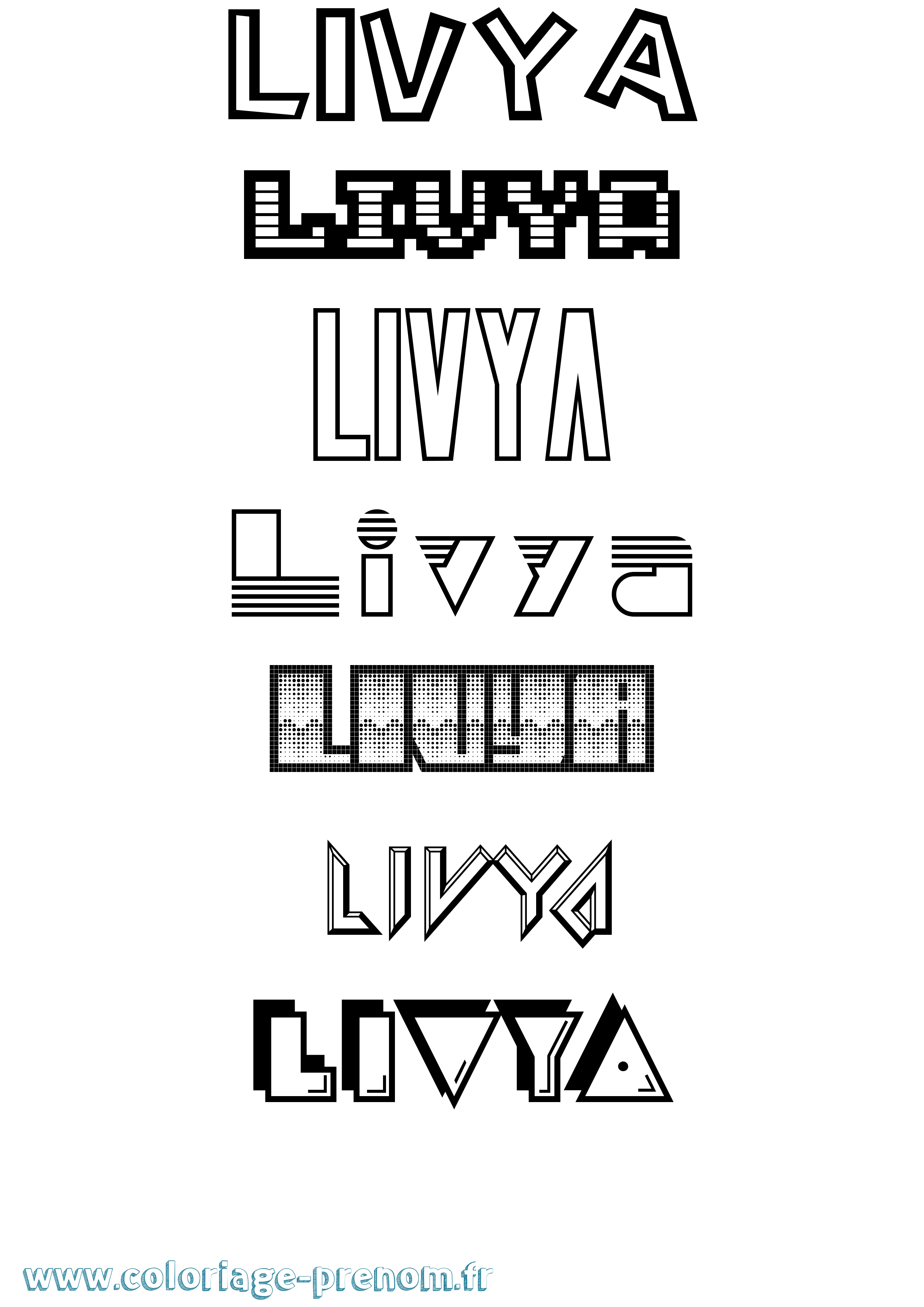 Coloriage Livya Jeux Vidéos Coloriage prénom Livya Jeux Vidéos