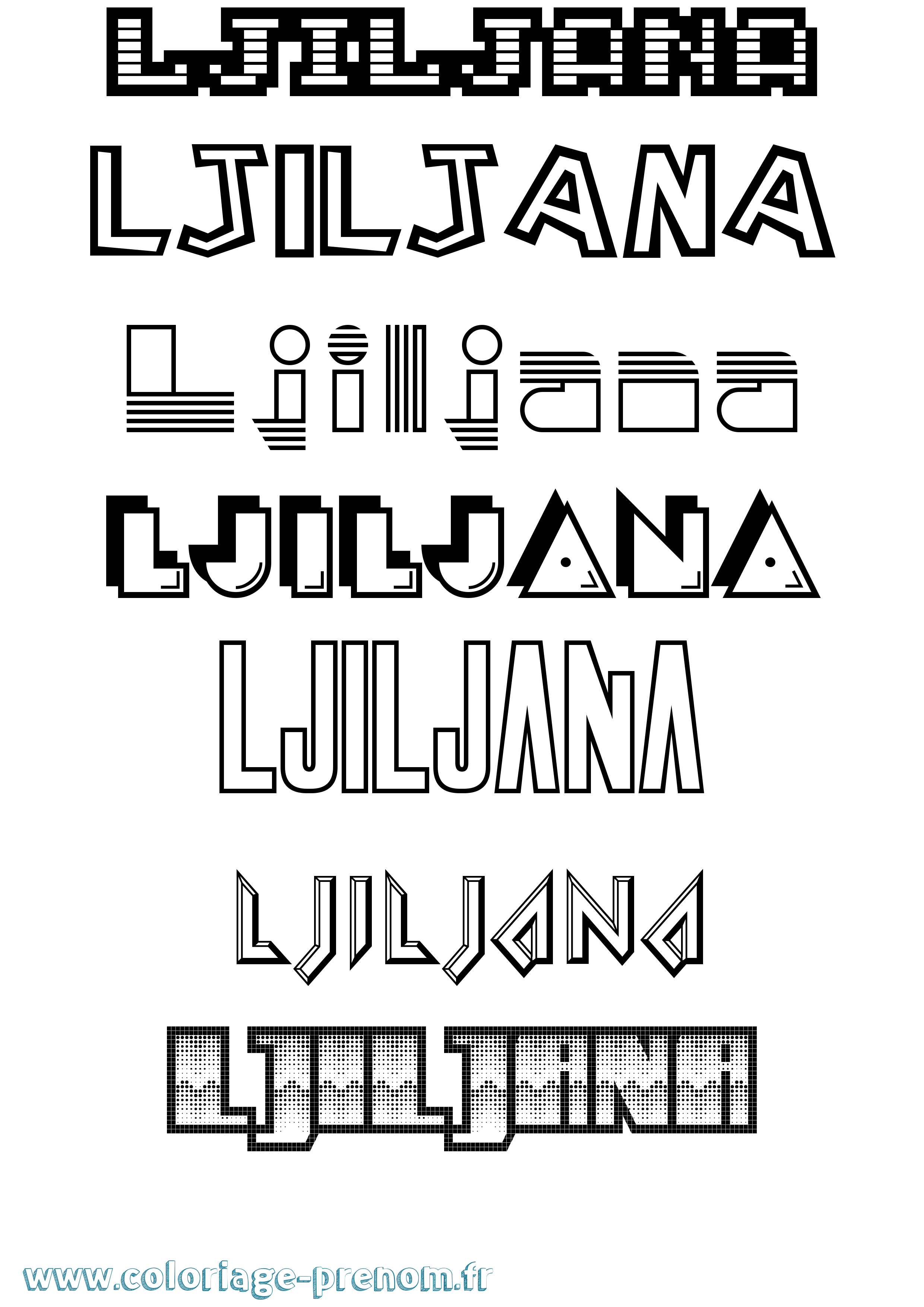 Coloriage Ljiljana Jeux Vidéos Coloriage prénom Ljiljana Jeux Vidéos