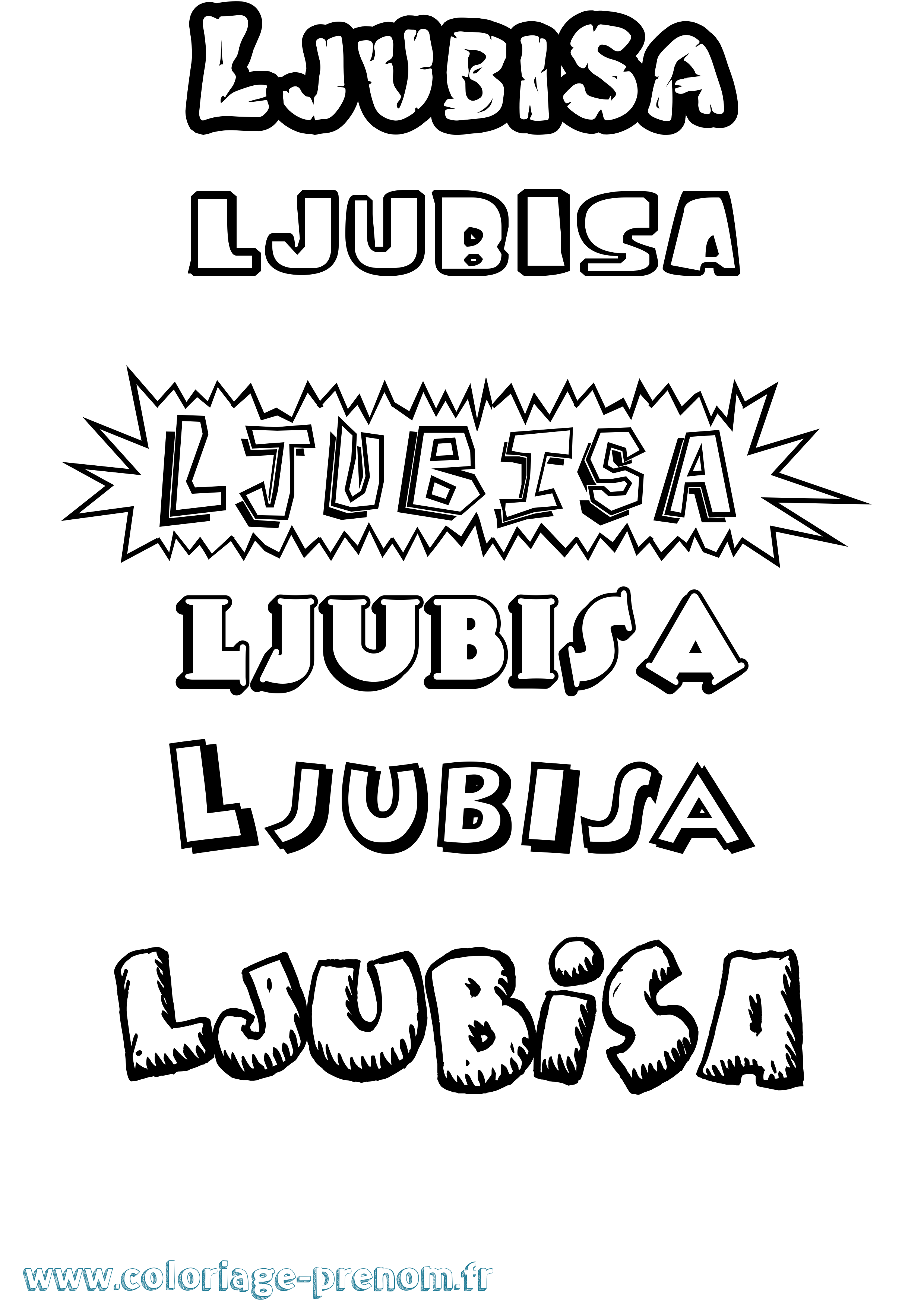 Coloriage Ljubisa Dessin Animé Coloriage prénom Ljubisa Dessin Animé