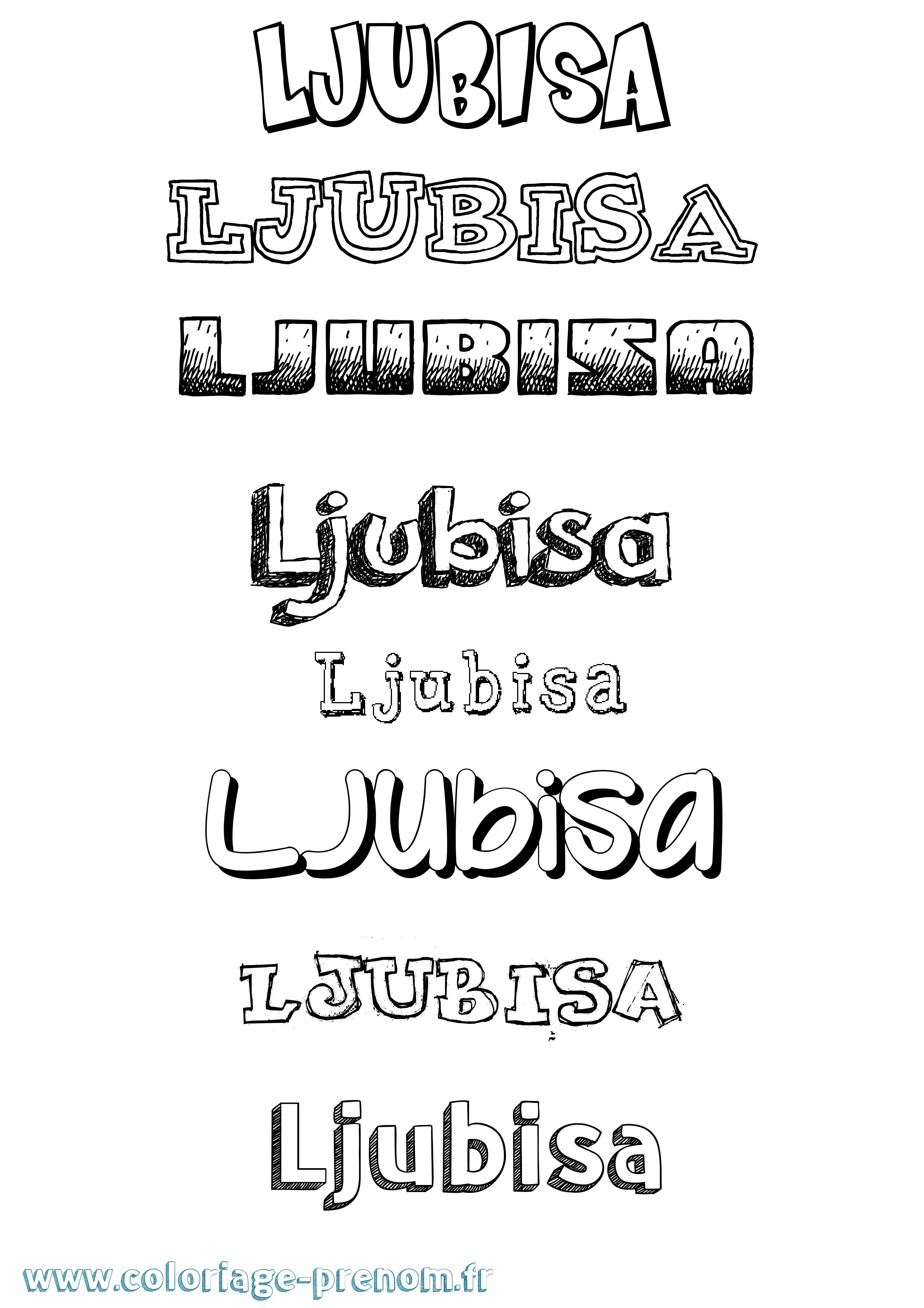 Coloriage Ljubisa Dessiné Coloriage prénom Ljubisa Dessiné