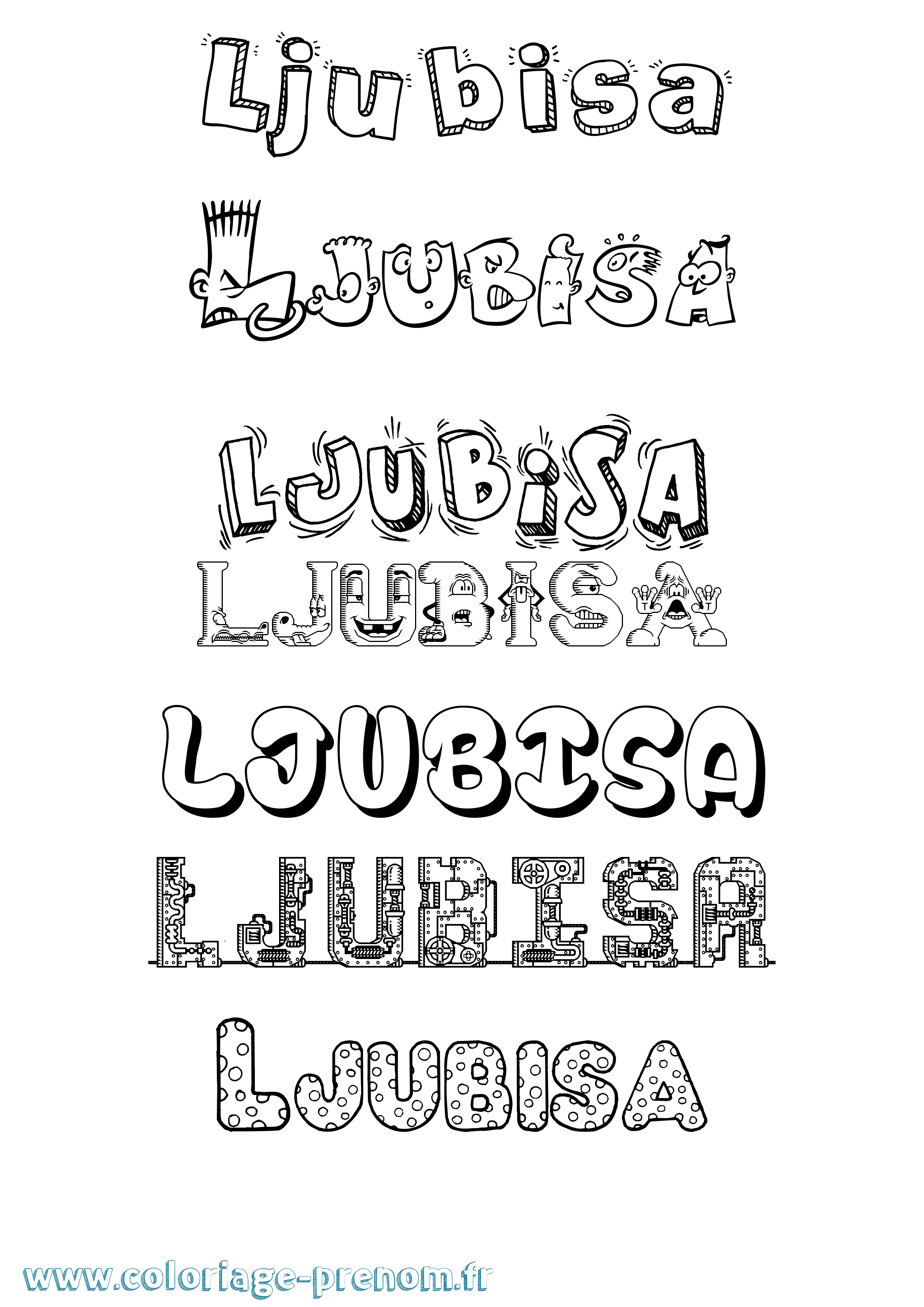 Coloriage Ljubisa Fun Coloriage prénom Ljubisa Fun