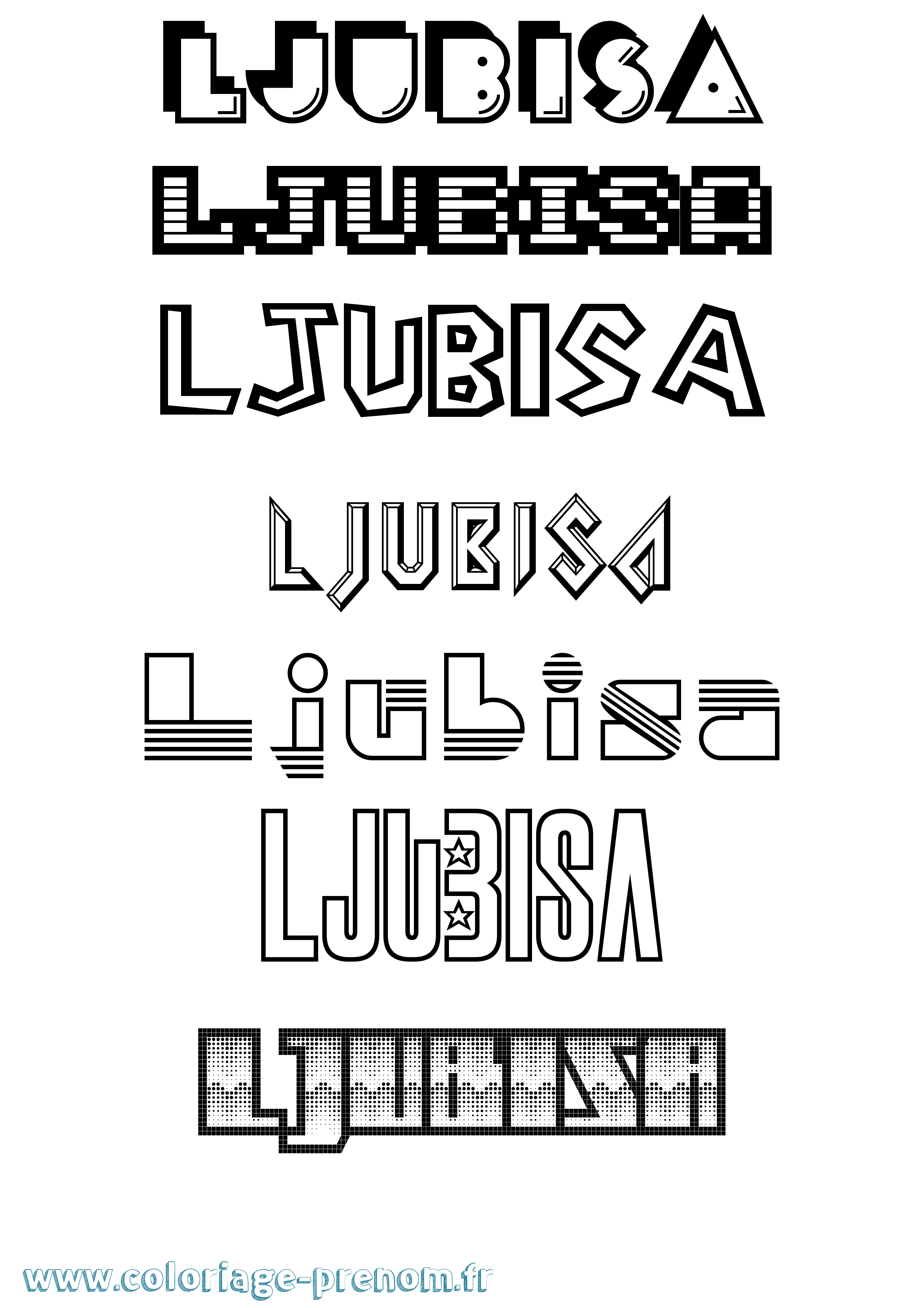 Coloriage Ljubisa Jeux Vidéos Coloriage prénom Ljubisa Jeux Vidéos