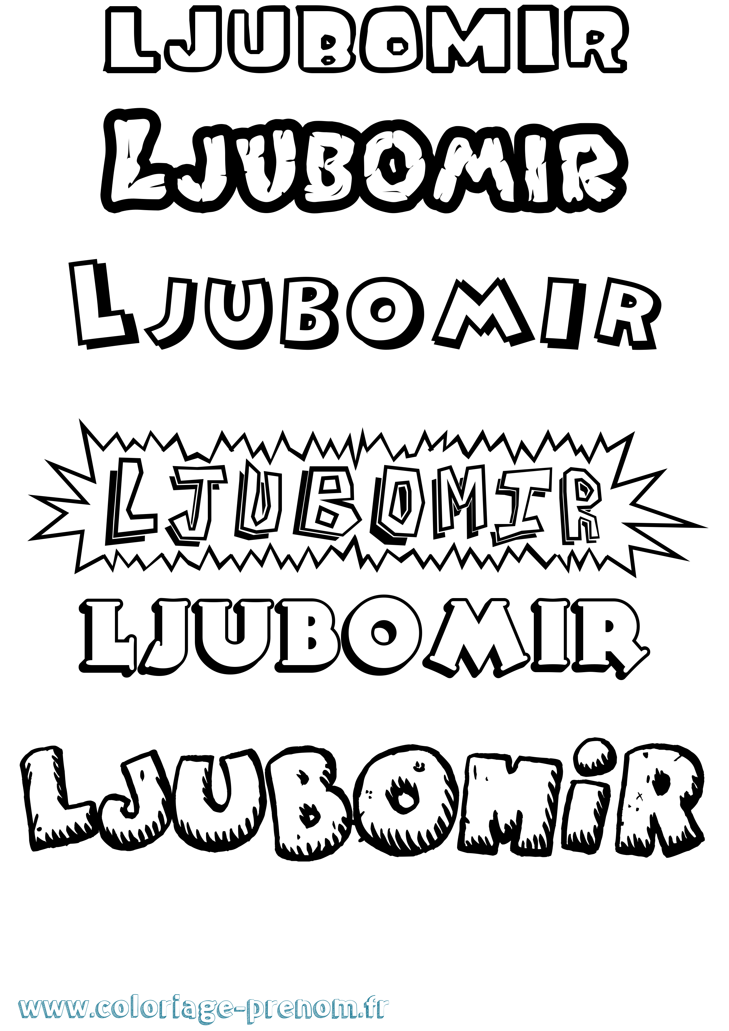 Coloriage Ljubomir Dessin Animé Coloriage prénom Ljubomir Dessin Animé