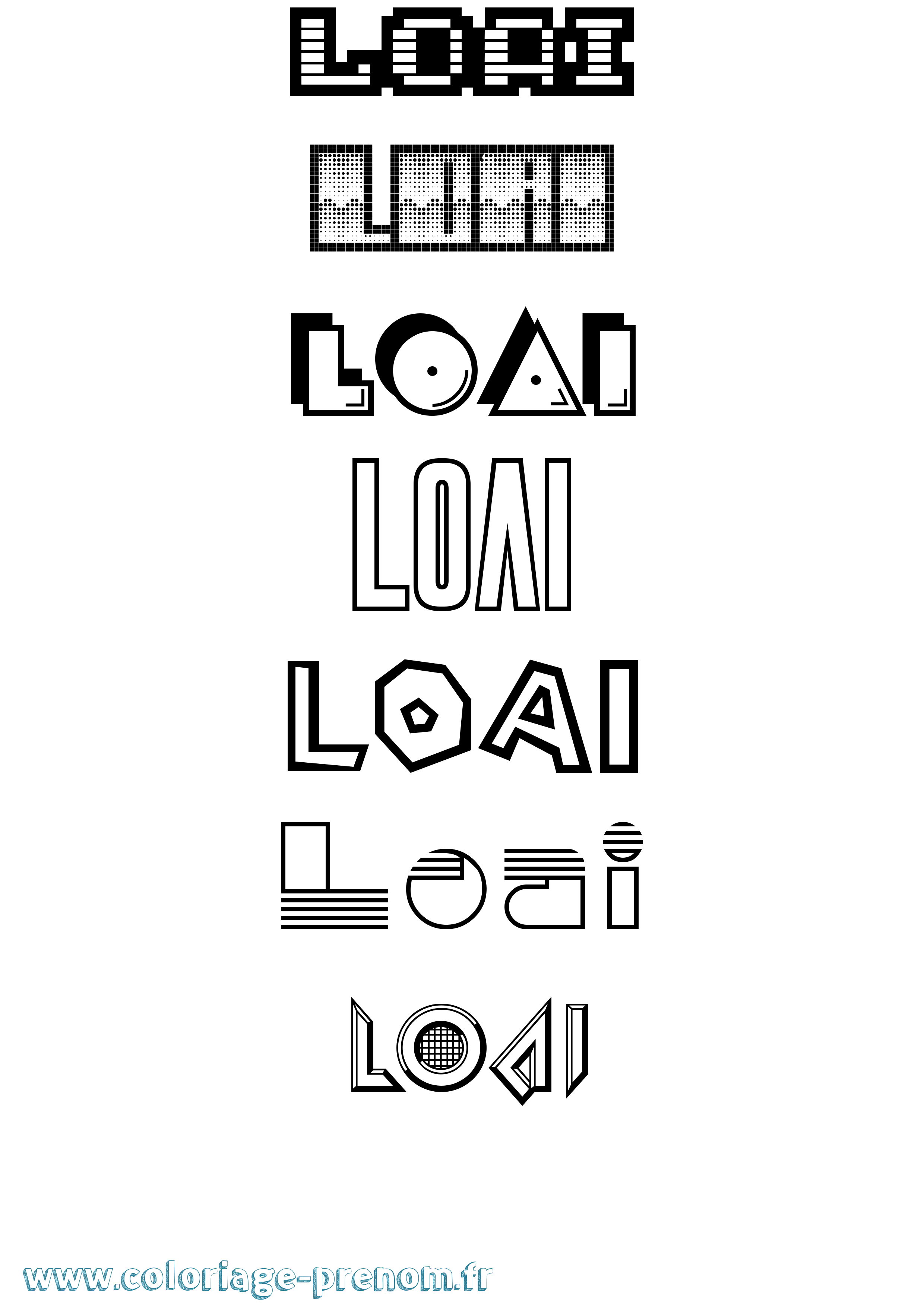 Coloriage Loai Jeux Vidéos Coloriage prénom Loai Jeux Vidéos