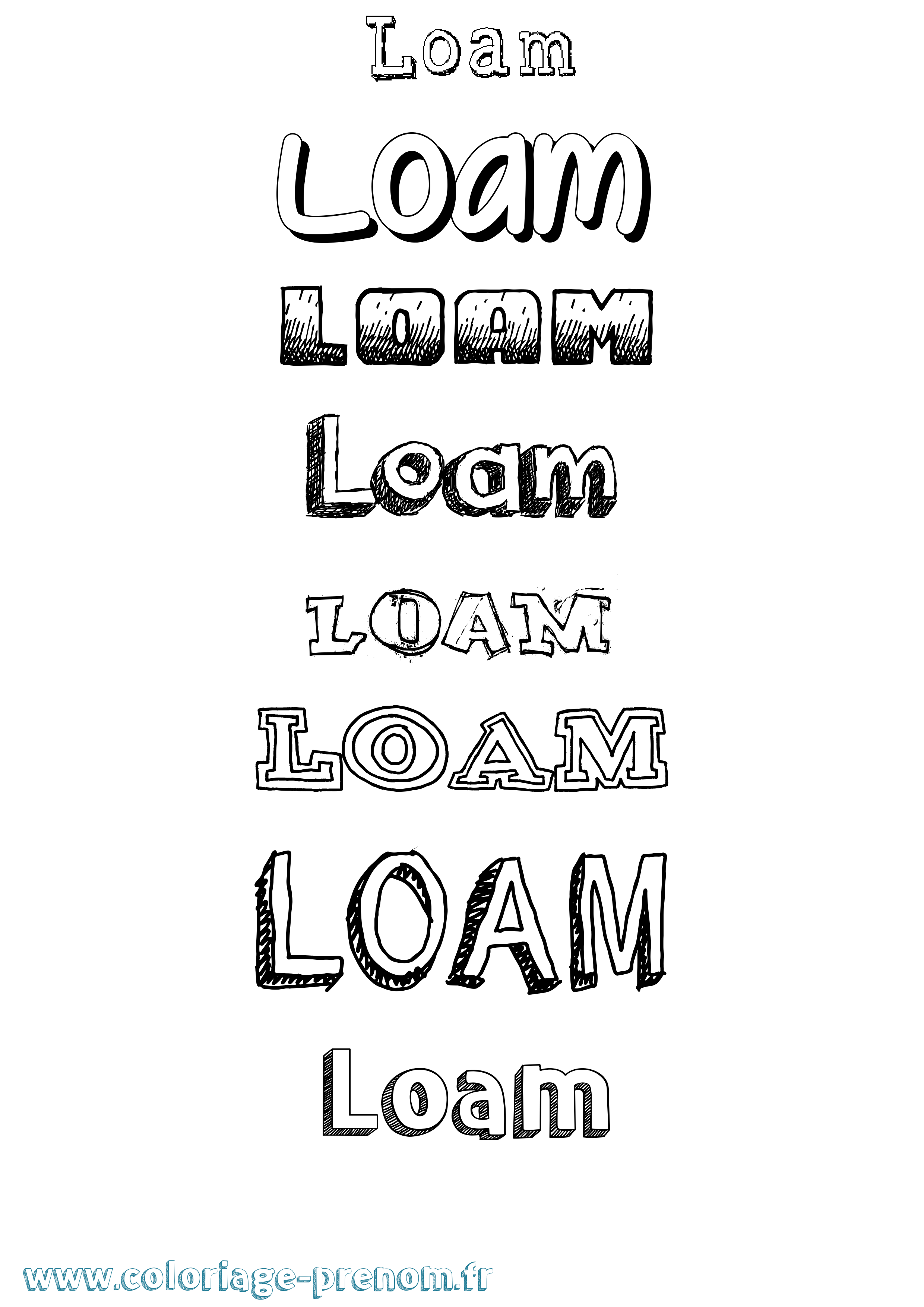 Coloriage Loam Dessiné Coloriage prénom Loam Dessiné