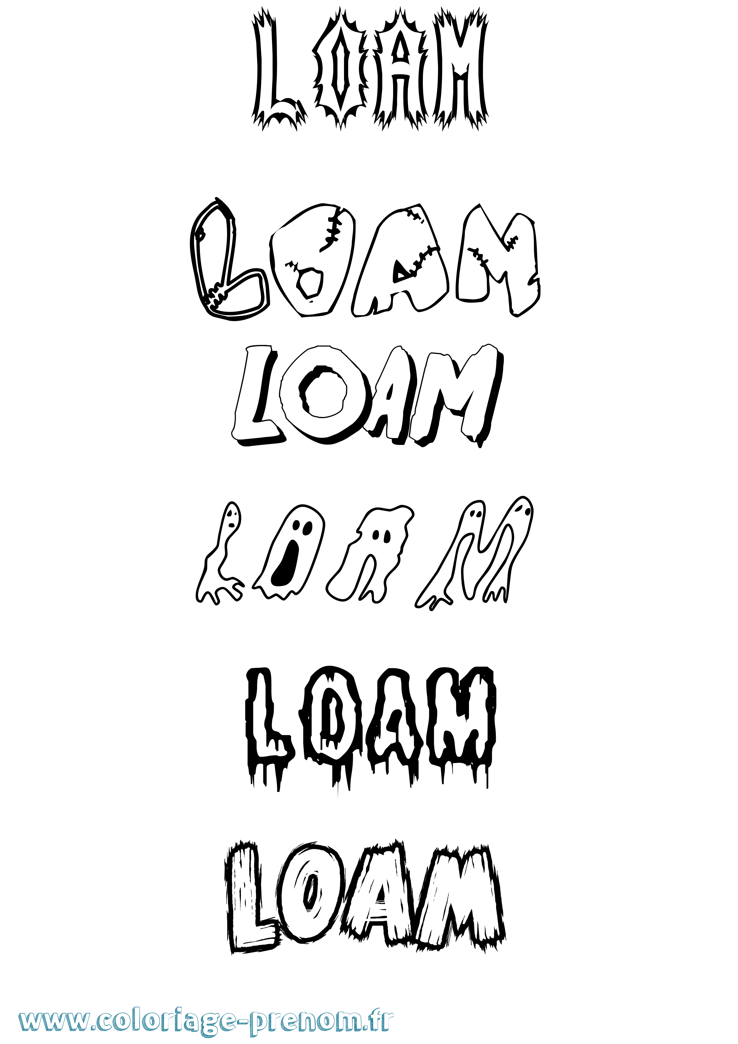 Coloriage Loam Frisson Coloriage prénom Loam Frisson