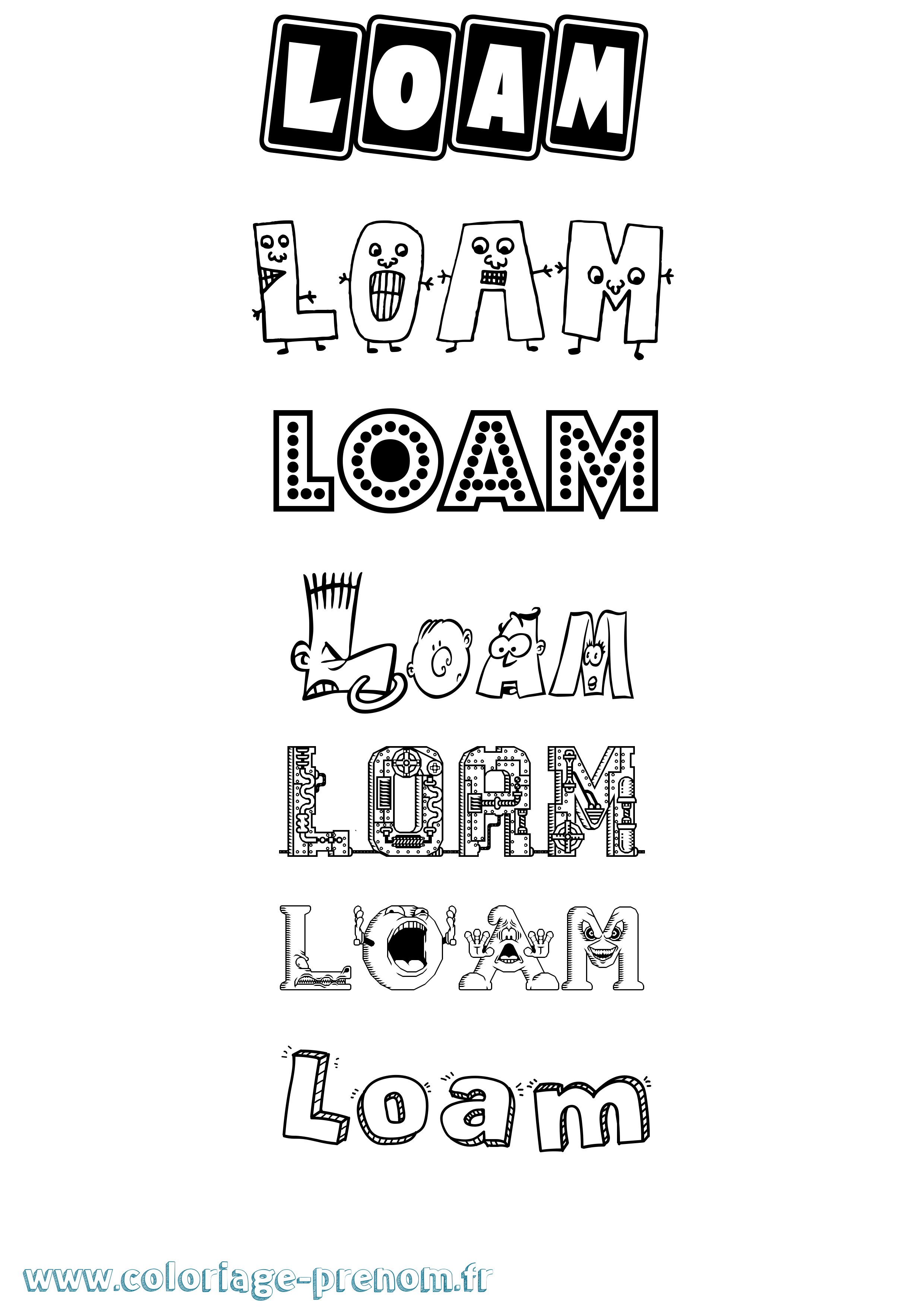 Coloriage Loam Fun Coloriage prénom Loam Fun