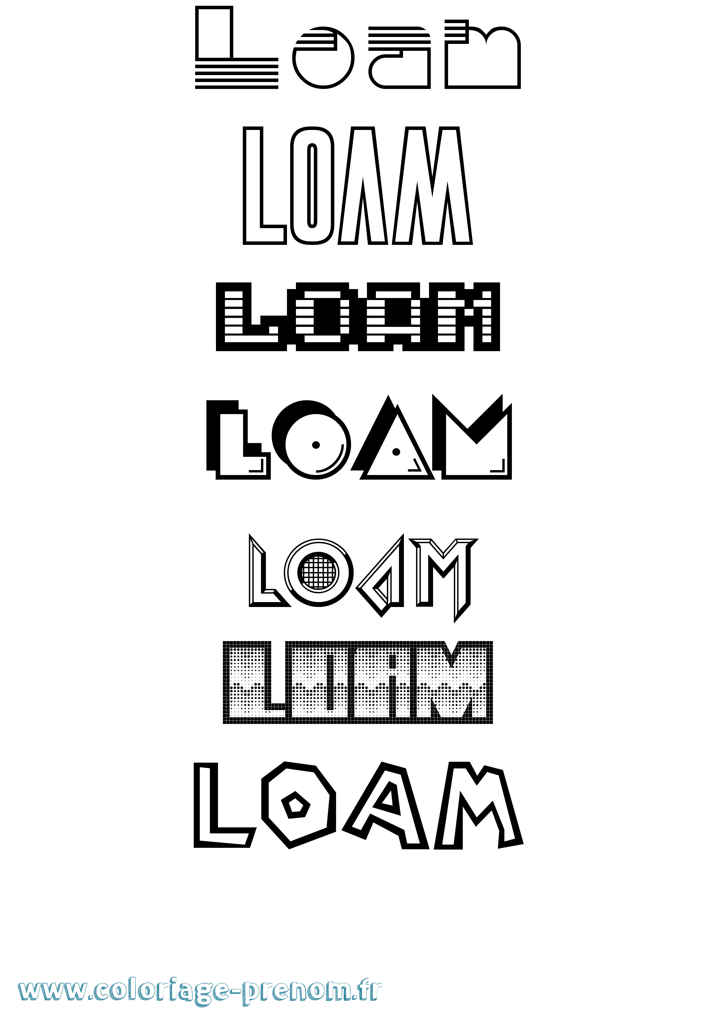Coloriage Loam Jeux Vidéos Coloriage prénom Loam Jeux Vidéos
