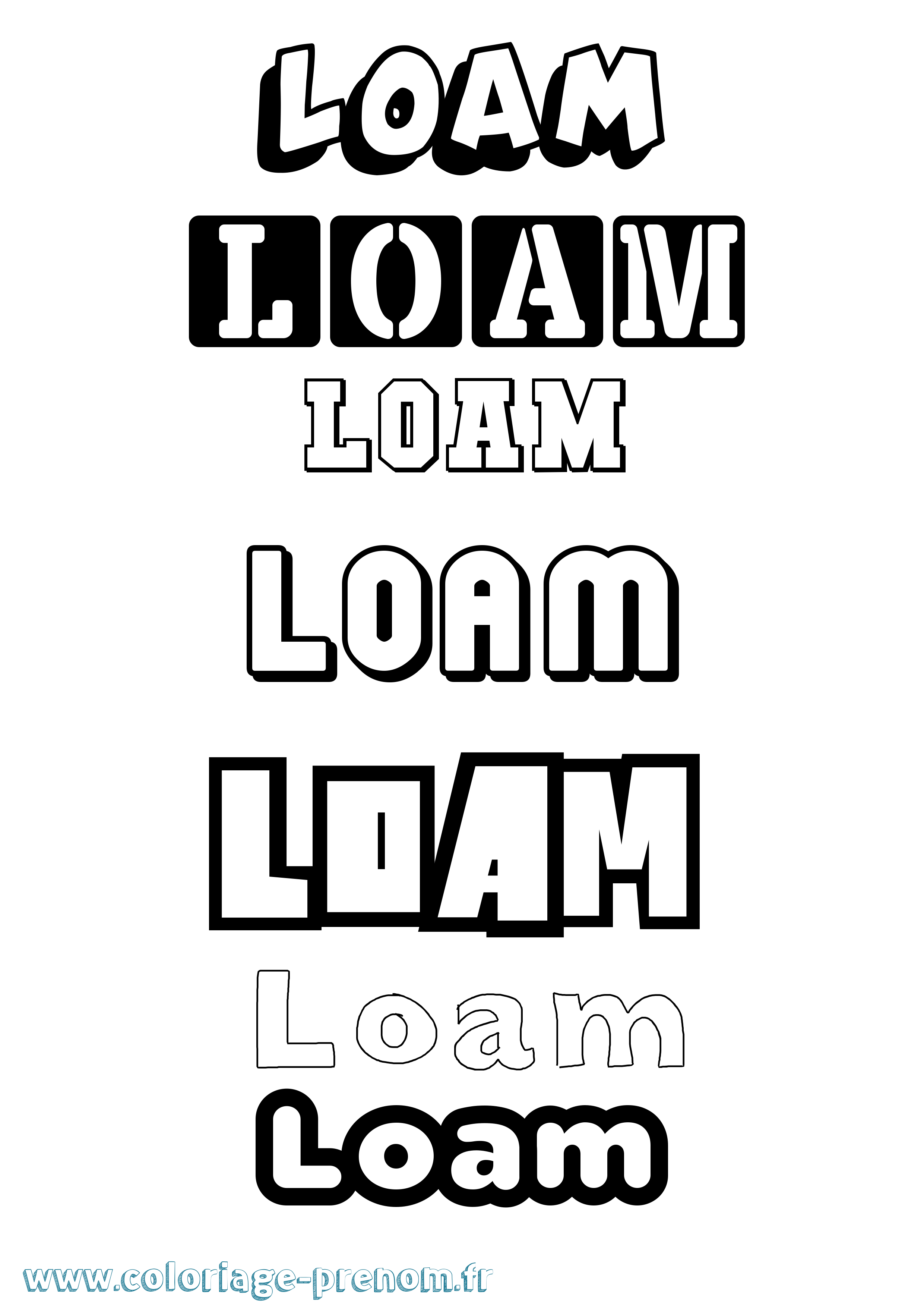 Coloriage Loam Simple Coloriage prénom Loam Simple