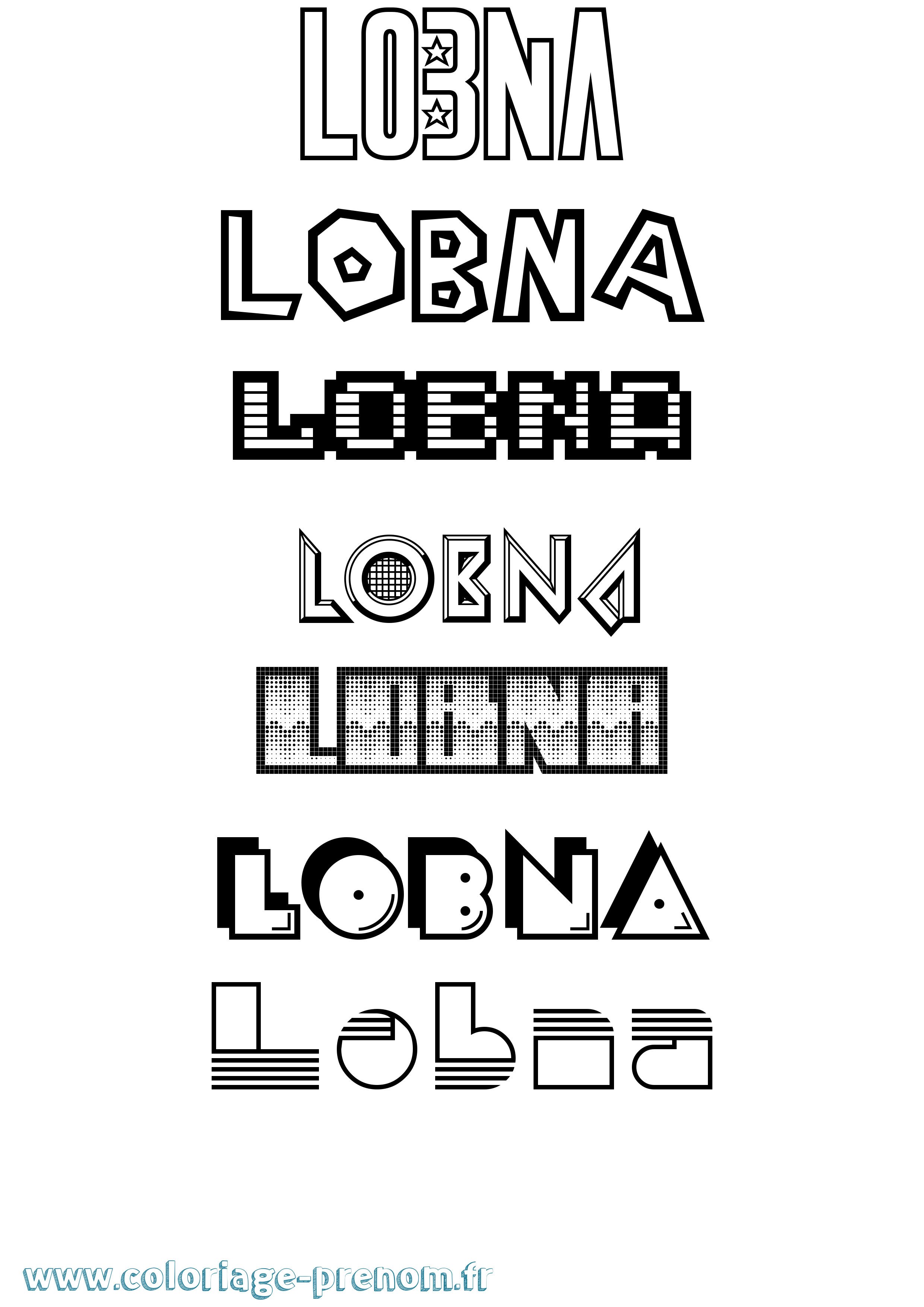 Coloriage Lobna Jeux Vidéos Coloriage prénom Lobna Jeux Vidéos